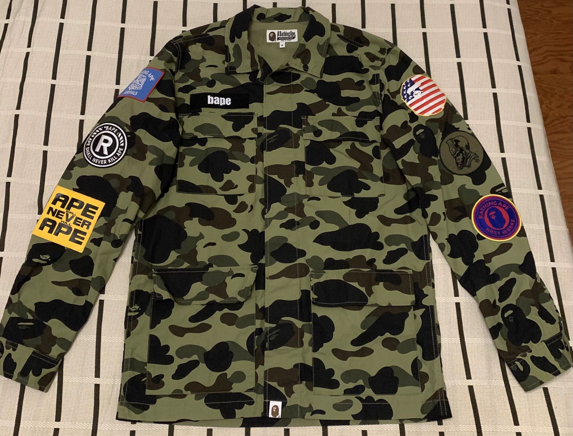 Bape Bape Camo Green Shirt M Men Size US M / EU 48-50 / 2 - 1 Thumbnail