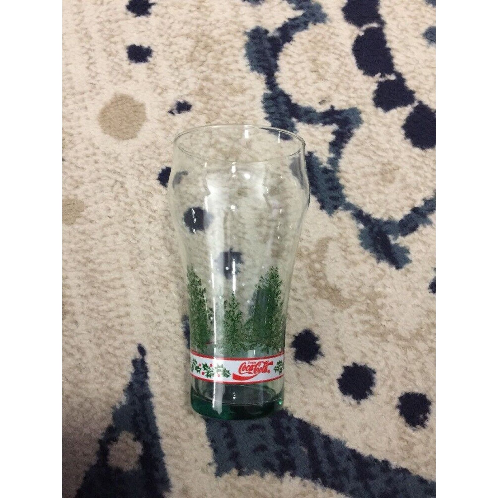 Coca Cola Collectible Christmas Coca Cola Glad Holly Trees Snow 6” Size ONE SIZE - 2 Thumbnail