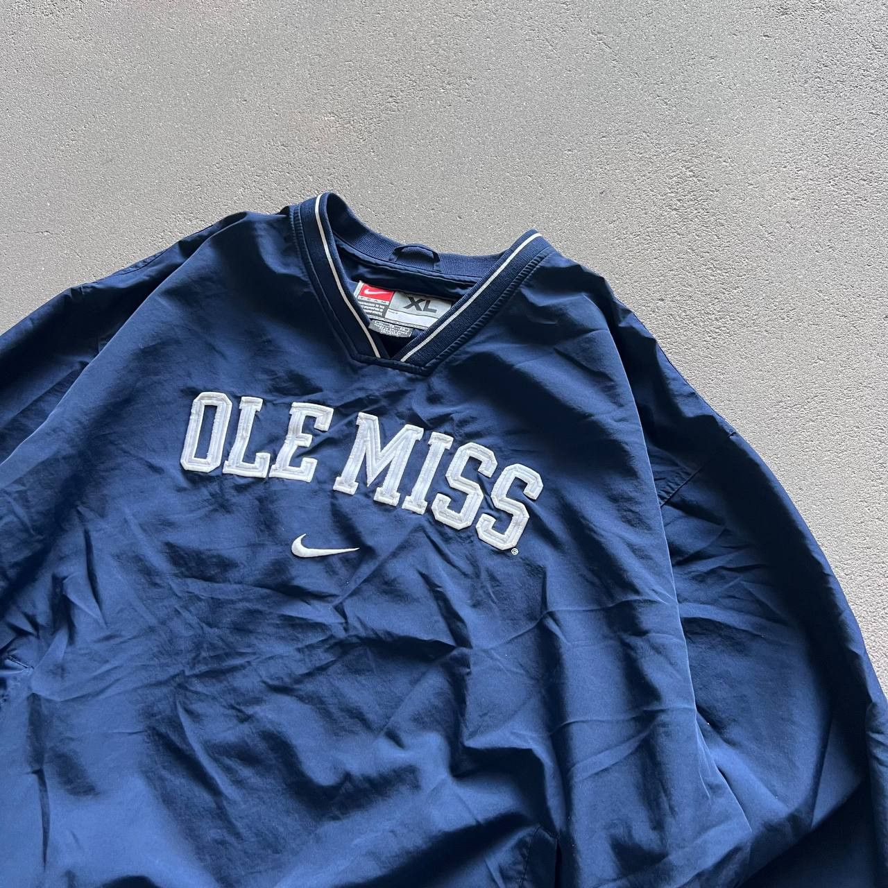 Nike × Vintage Nike Vintage Ole Miss 90s Nylon Sweatshirt XL Size US XL / EU 56 / 4 - 4 Thumbnail