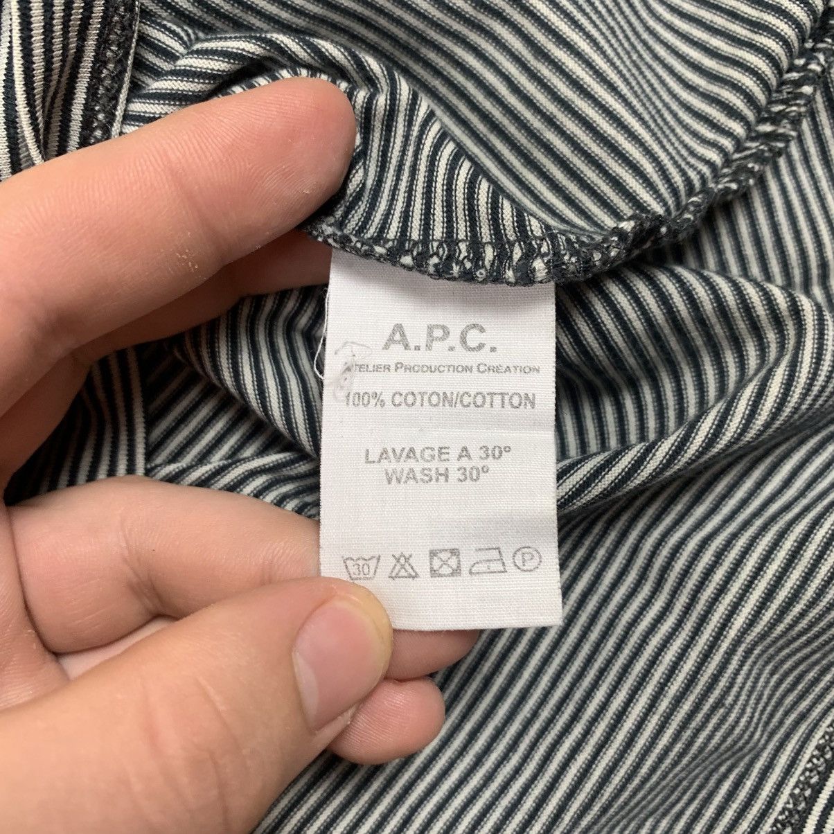 A.P.C. A.P.C. Rue Madame Paris Striped Pocket T Shirt Size US L / EU 52-54 / 3 - 5 Thumbnail