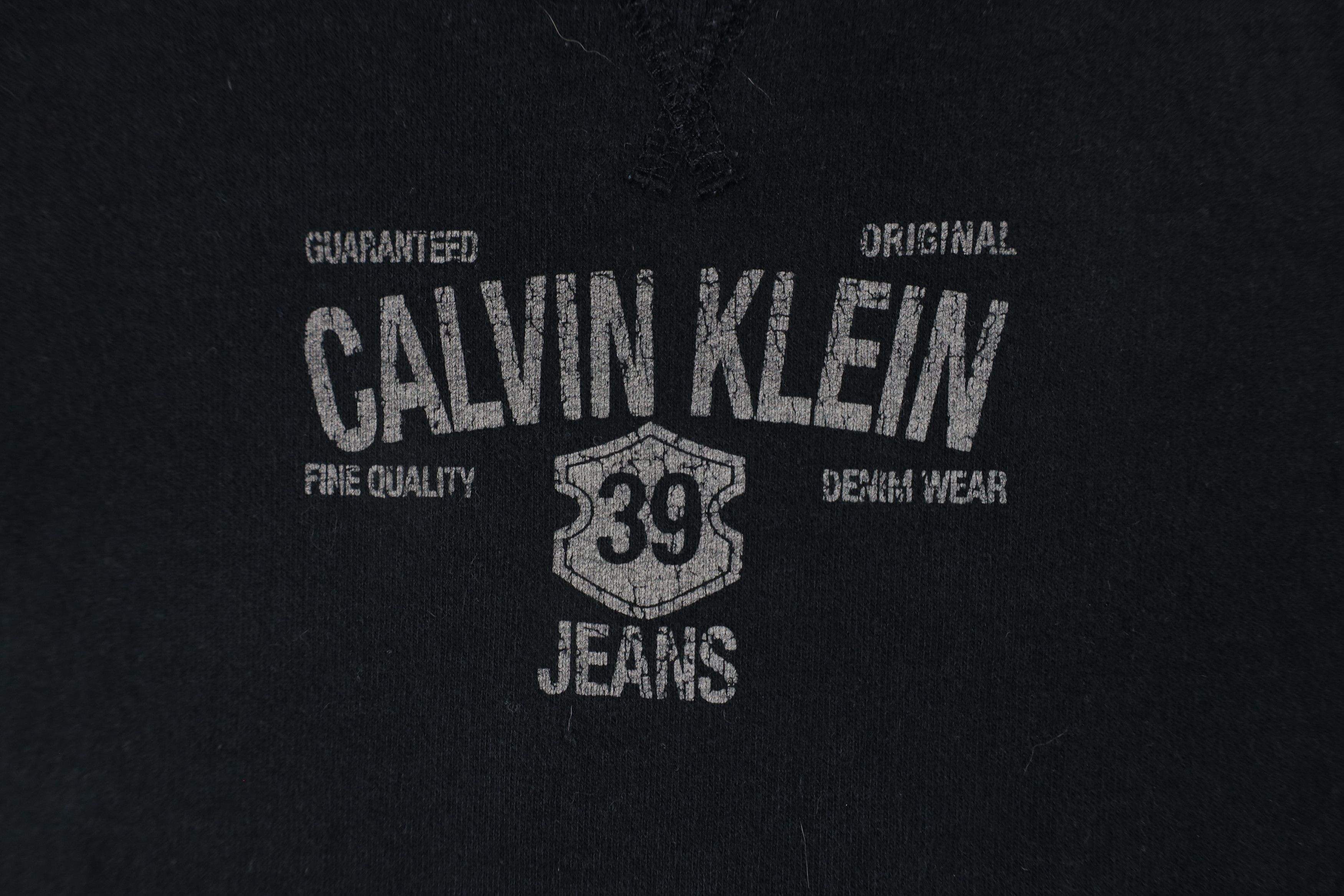 Calvin Klein × Vintage Vintage 90s Calvin Klein Spell Out Crewneck Sweatshirt Black Size M / US 6-8 / IT 42-44 - 5 Thumbnail