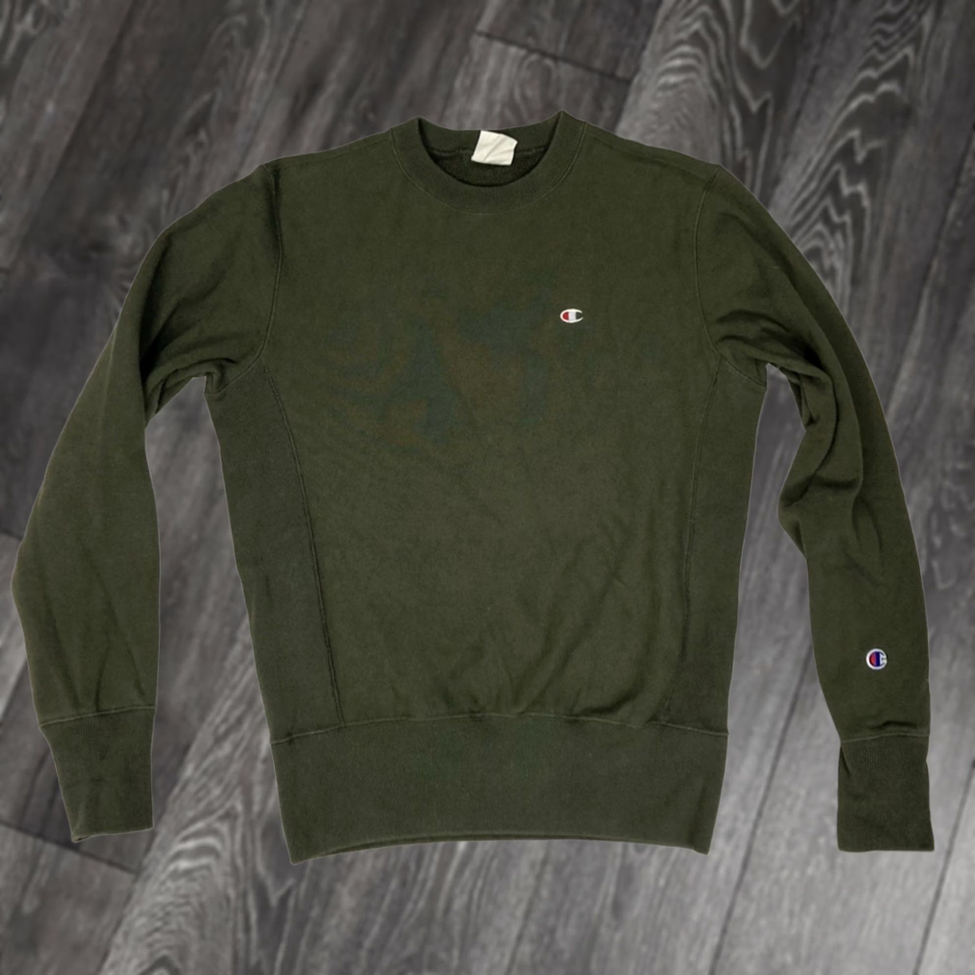 Champion VINTAGE Champion Reverse Weave Sweatshirt Women Small Olive Green Size S / US 4 / IT 40 - 1 Thumbnail