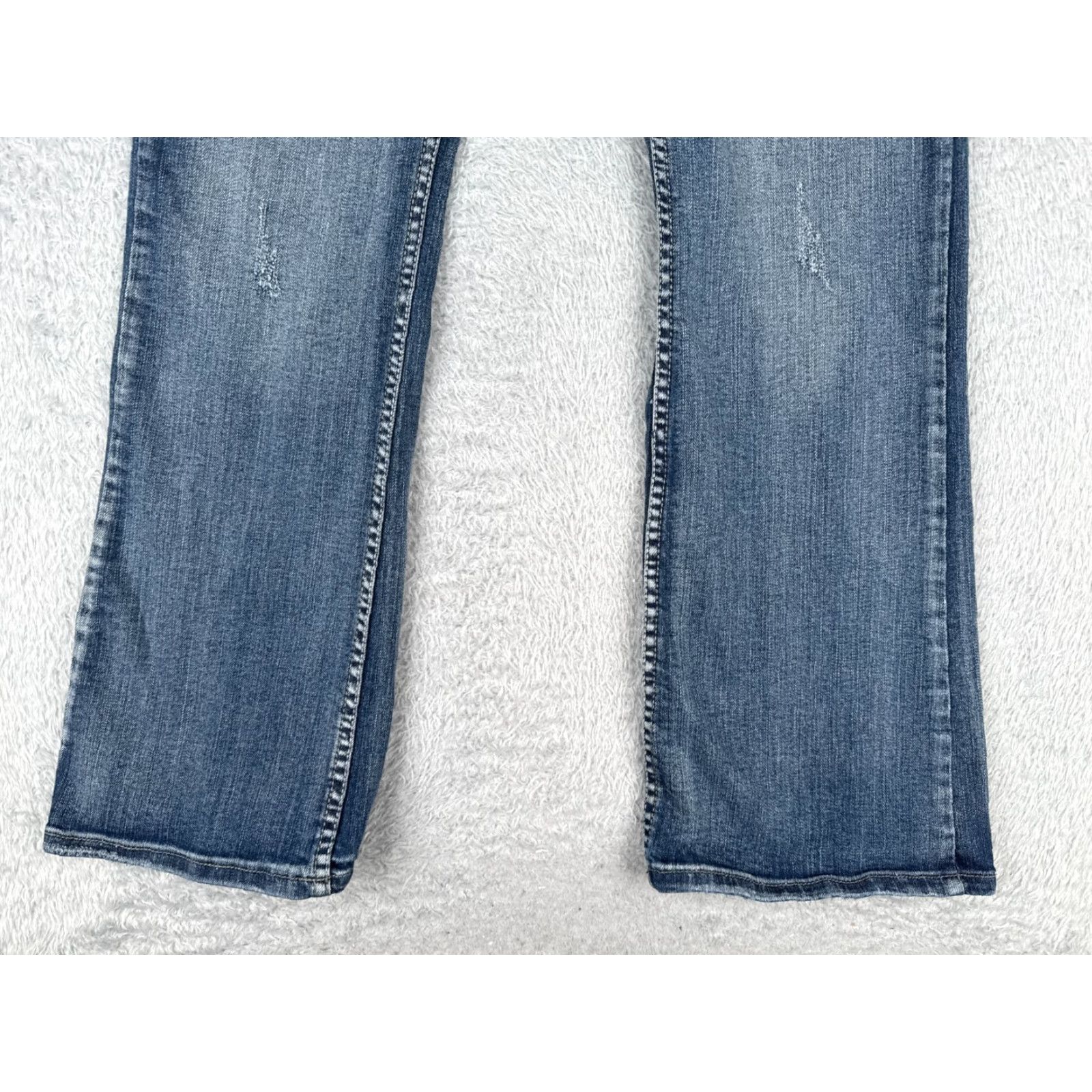 7 For All Mankind 7 For All Mankind Jeans Women Bootcut Denim Blue 29x29 Regular Stretch Distressed Mid Rise 29 Inseam 10 Size 32" / US 10 / IT 46 - 2 Thumbnail