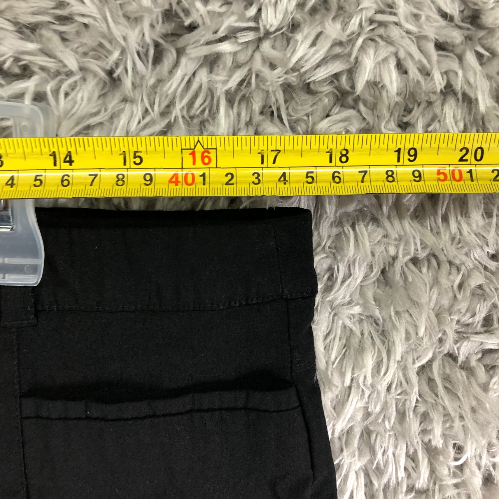 Vintage Style&co Womens Plus Size 18 Black Rayon Pants Stretch Cropped Mid Rise Straight Leg Front Flat Front Casual Mens Womens Boys Girls Size 40" / US 18 - 2 Thumbnail