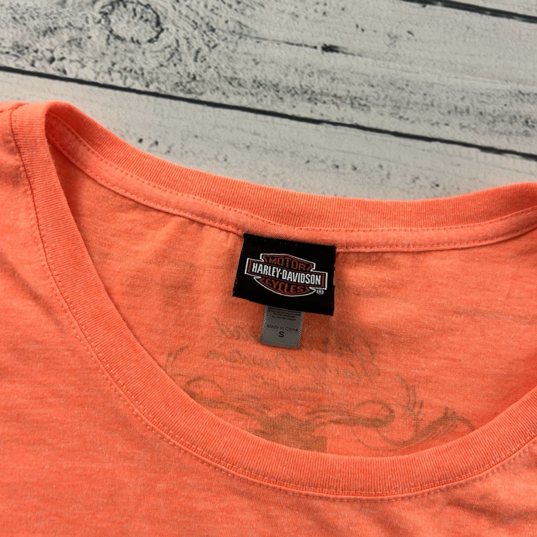 Harley Davidson Harley-Davidson T-Shirt Women’s Small Orange Short Sleeve Size S / US 4 / IT 40 - 2 Thumbnail