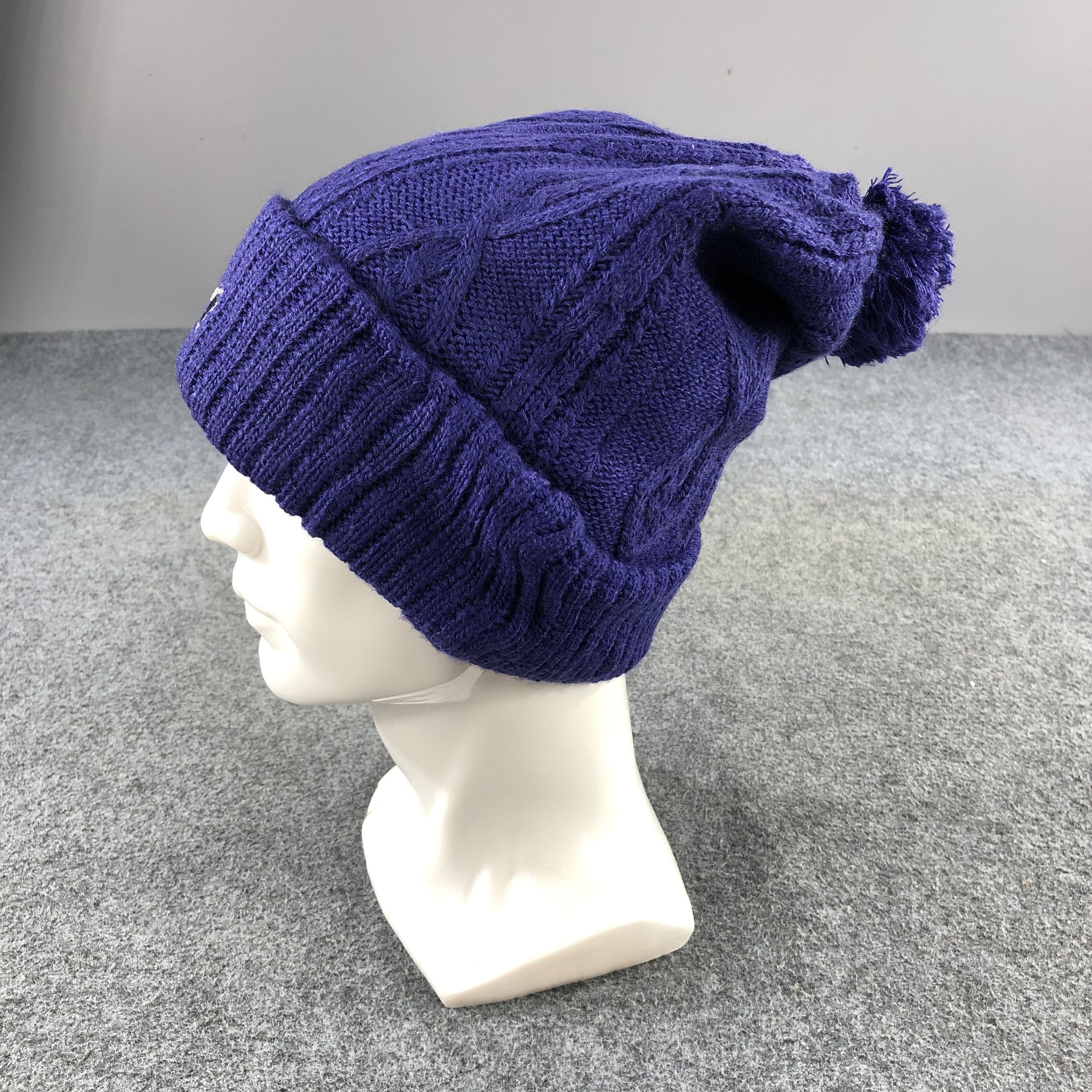 Japanese Brand Unknown Cable Knit Bobble Beanie Snowcap B445 Size ONE SIZE - 2 Thumbnail