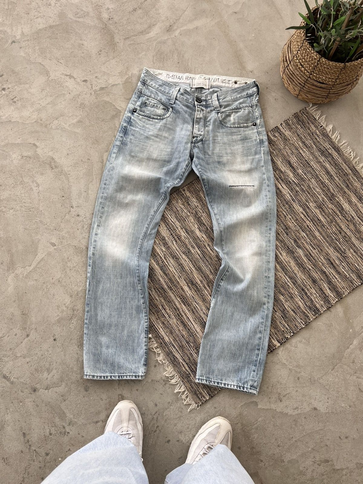 G-Star Vintage GStar Distressed Jeans 32/34 Light Blue Avantgarde Size US 32 / EU 48 - 2 Thumbnail