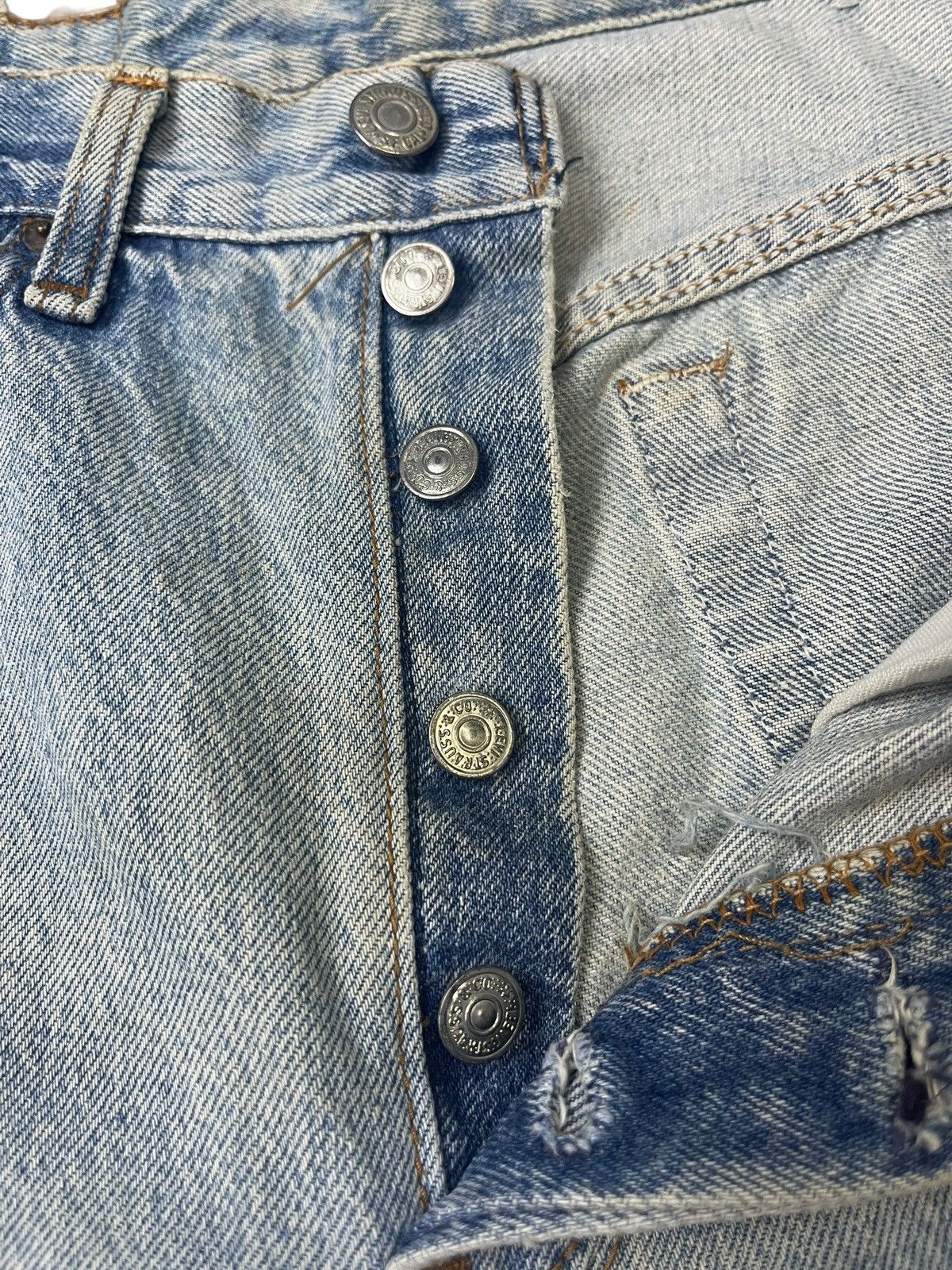 Levi's Vintage 80’s Levi’s 501 Jeans Distressed Streetwear Size US 33 - 6 Thumbnail