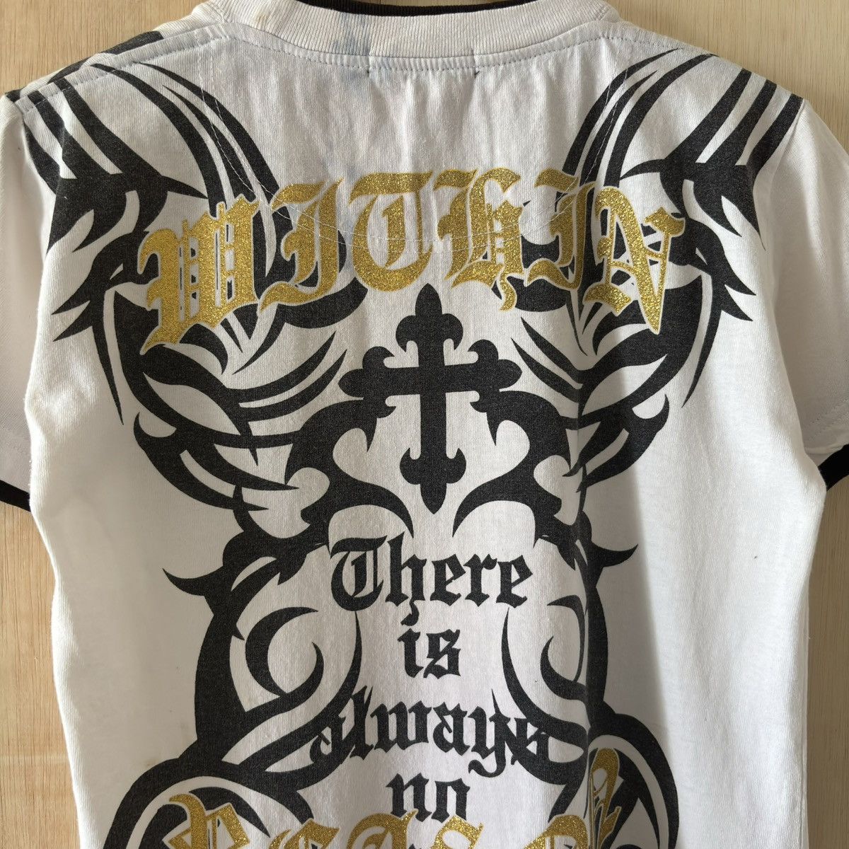 Bullet Noise Y2K Emo Punk Gothic Tattoo Art Pattern Poem Style Tee Size US S / EU 44-46 / 1 - 7 Thumbnail