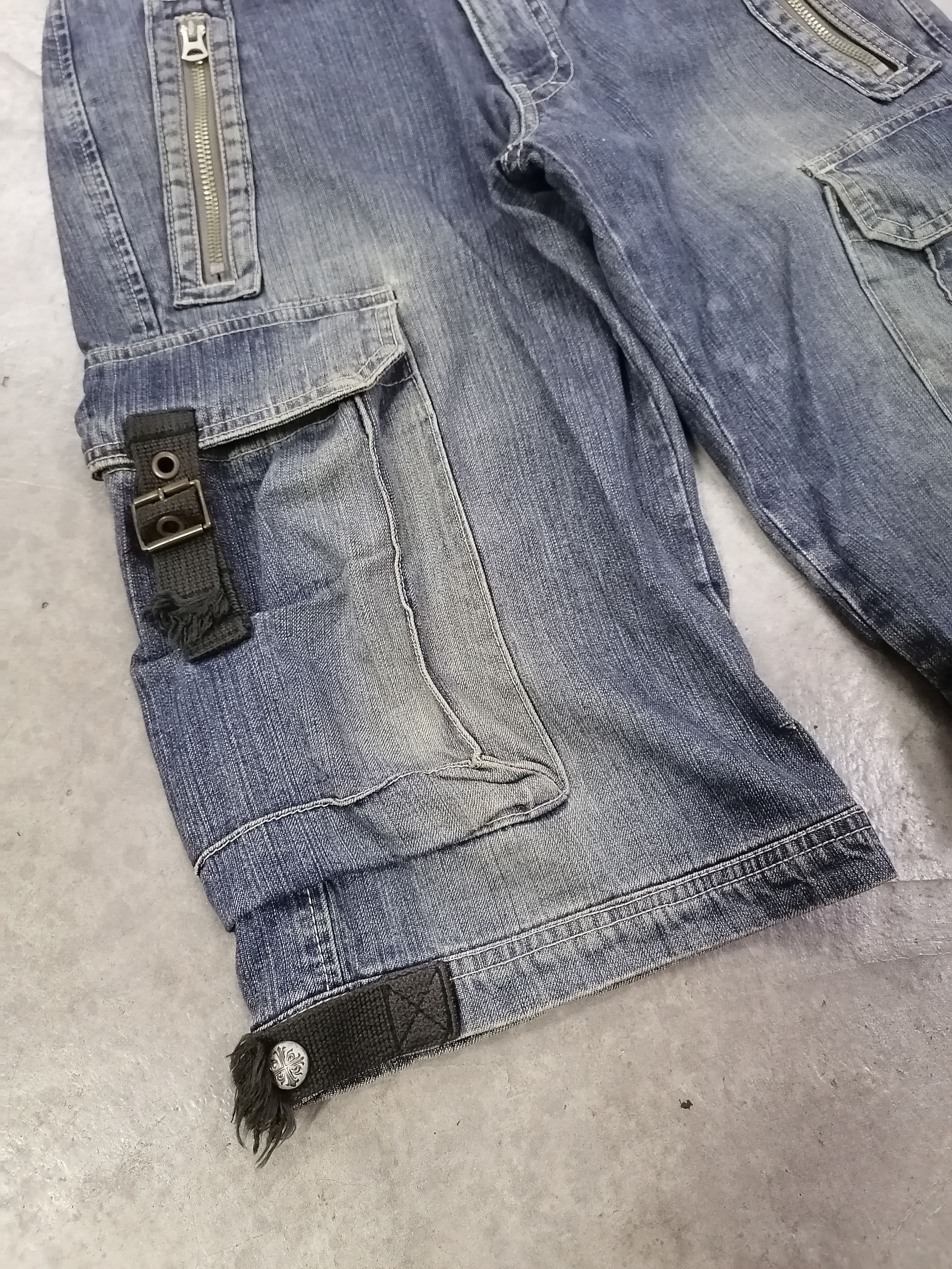 Japanese Brand Surplus Cargo Distressed Denim Short Pants Size US 30 / EU 46 - 2 Thumbnail