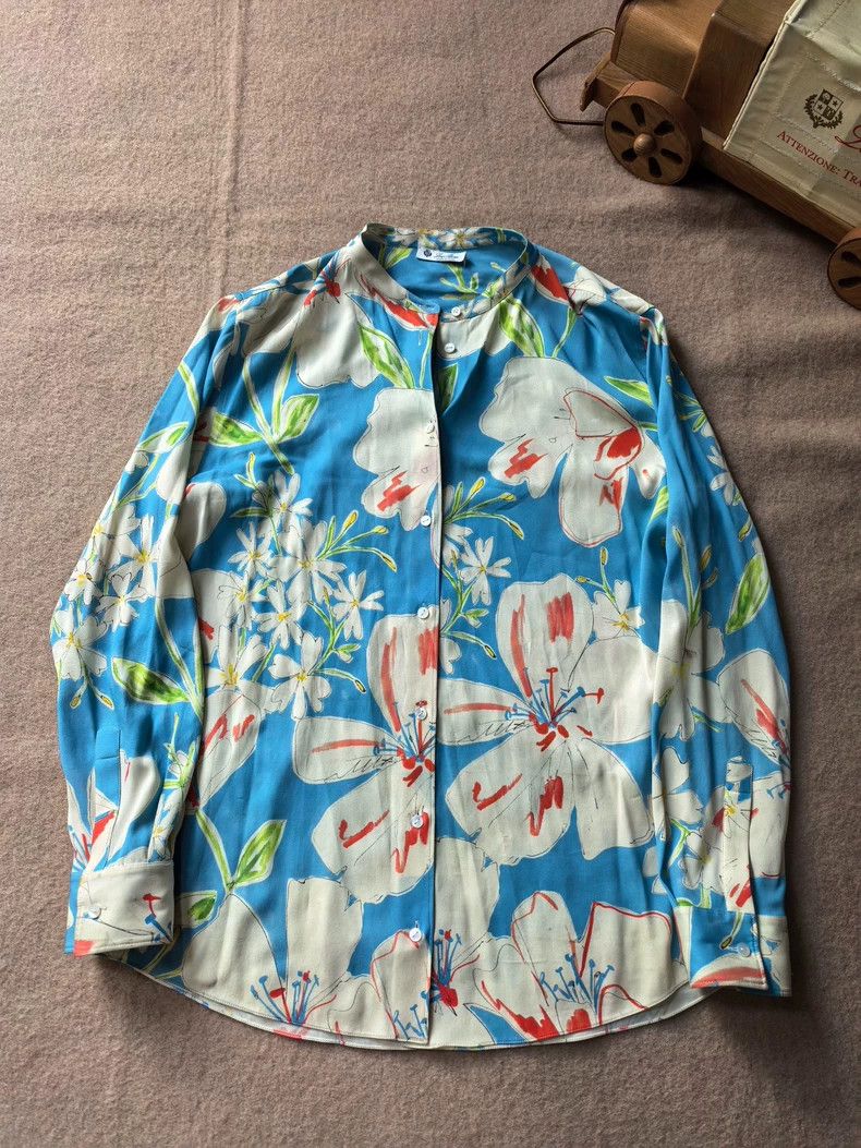 Loro Piana LORO PIANA Sagittarius floral shirt Size M / US 6-8 / IT 42-44 - 1 Thumbnail