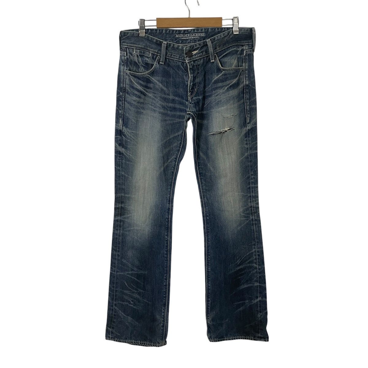MURDER LICENSE crushed flare denim Y2K - メルカリ