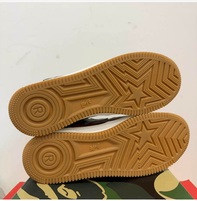 Bape A Bathing Ape Bapesta Low White Green Red Sneakers Size US 9.5 / EU 42-43 - 4 Thumbnail