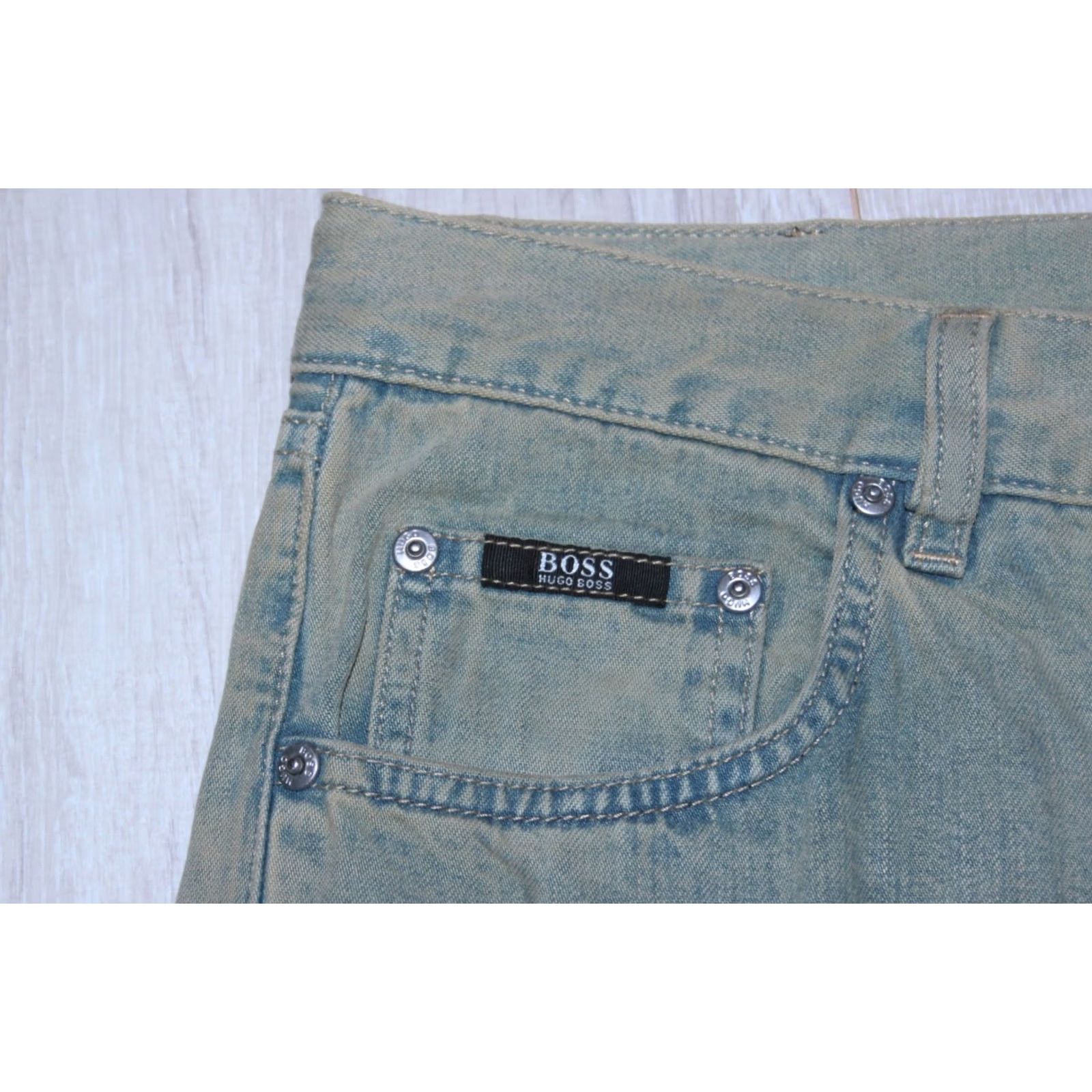 Hugo Boss VINTAGE Hugo Boss Arkansas jeans Green Mens Size W33 L30 Size US 33 - 3 Thumbnail