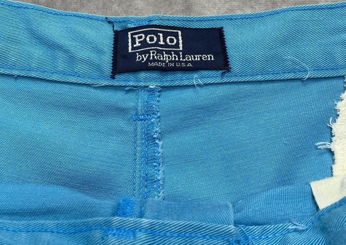 Polo Ralph Lauren 80’s Vintage Polo Ralph Lauren Light Blue Chino Shorts Size US 36 / EU 52 - 2 Thumbnail