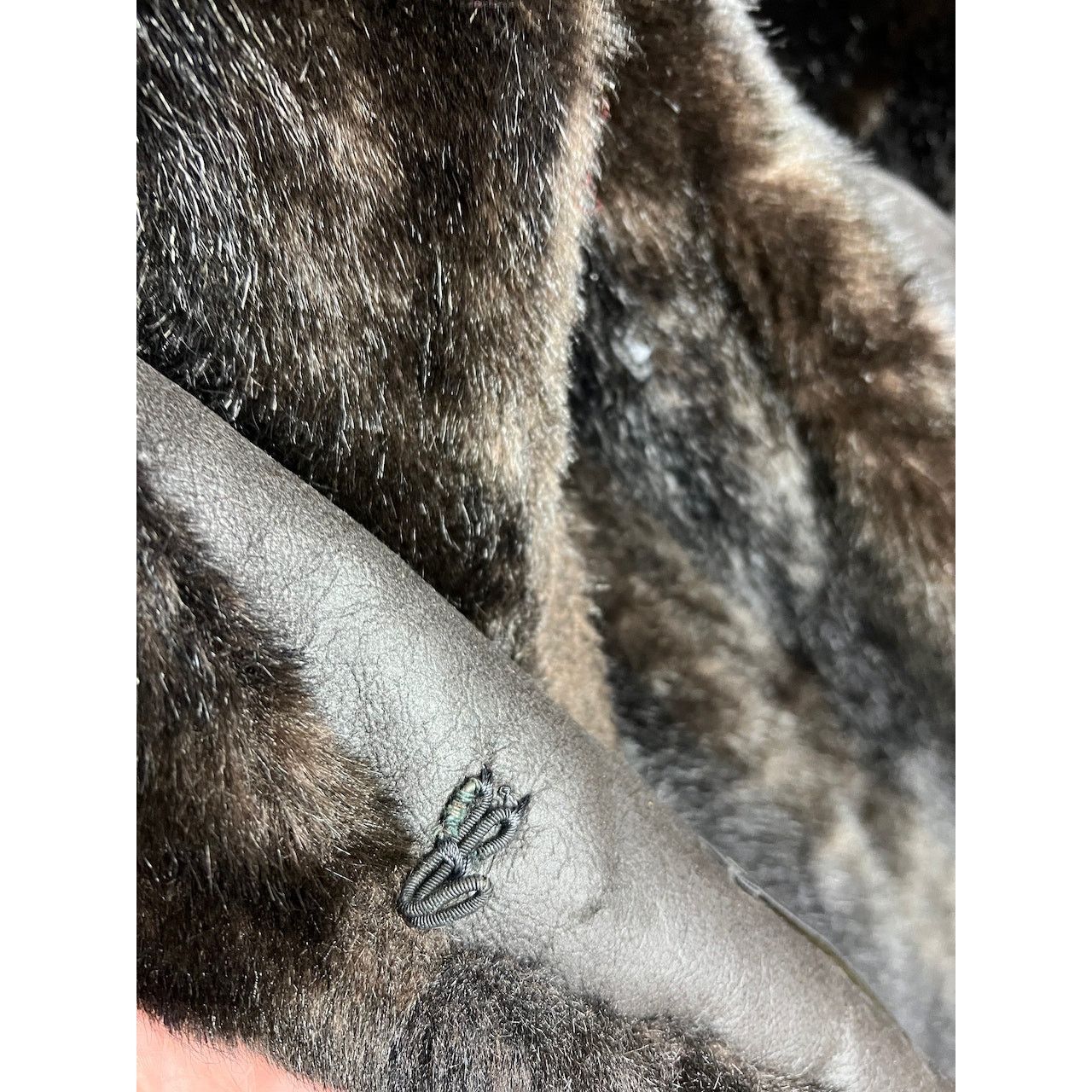 Vintage Faux fur collar vintage 60s exaggerated collar black Size L / US 10 / IT 46 - 11 Thumbnail