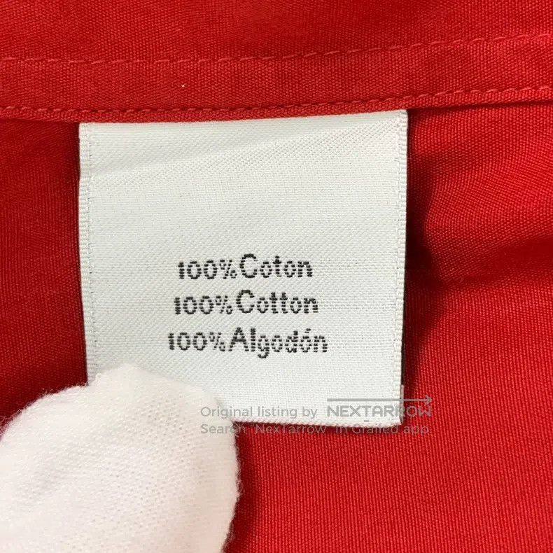 Hermes Hermes size 39 Red Cotton Collar Single Button Long Sleeve Size US M / EU 48-50 / 2 - 7 Thumbnail
