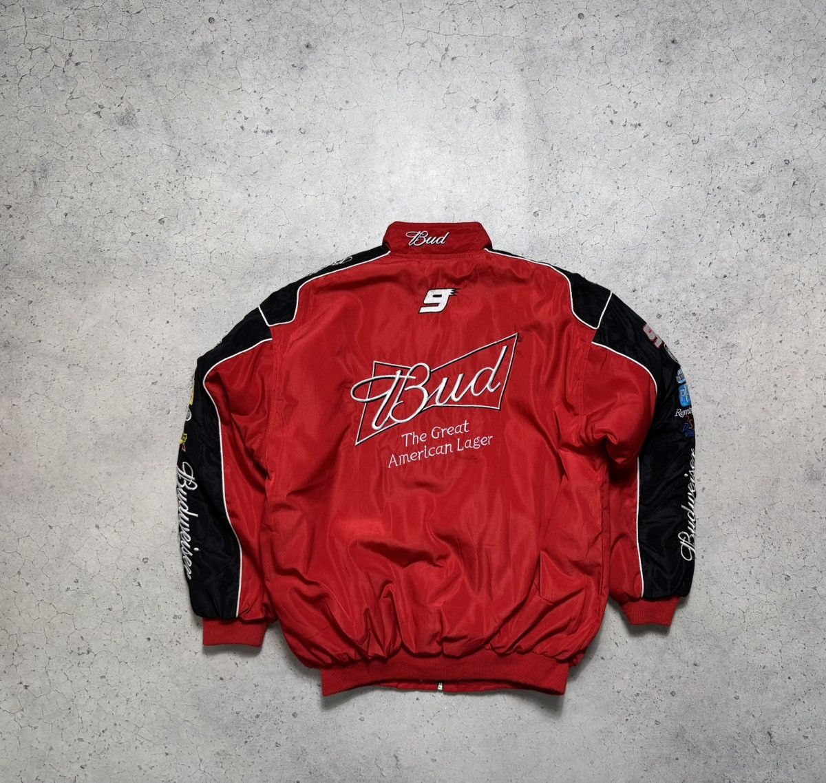 Vintage Bud Racing Nascar Bomber Jacket Size M Red Size US M / EU 48-50 / 2 - 9 Thumbnail