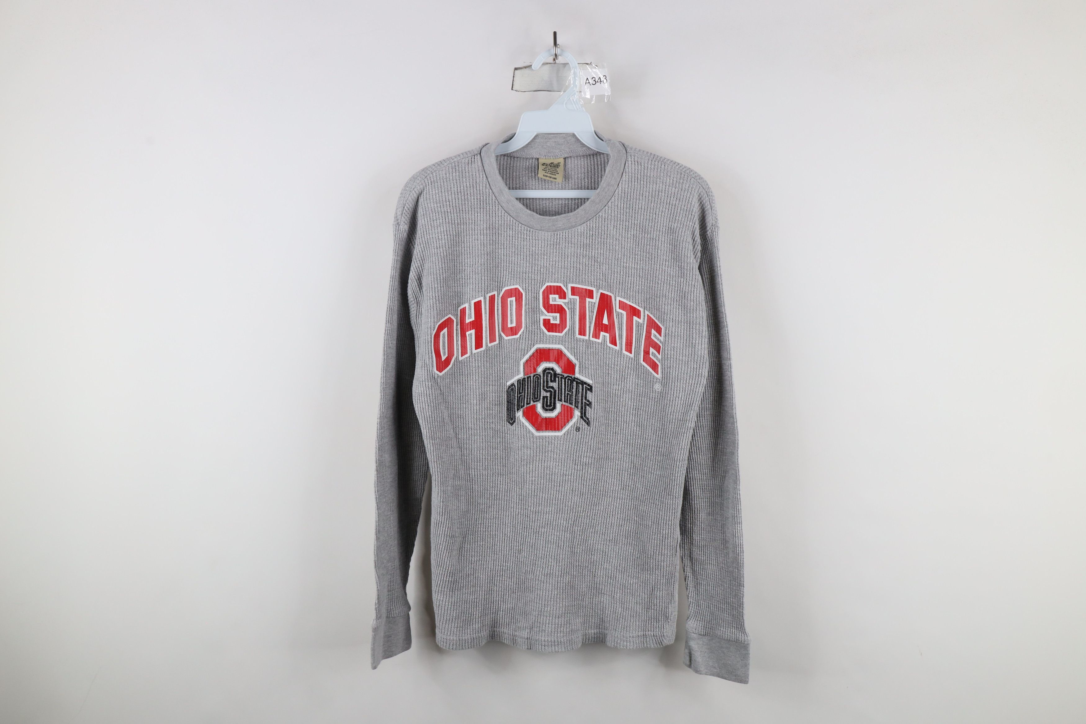 Vintage Vintage 90s University Long Sleeve Thermal Waffle T-Shirt Size US M / EU 48-50 / 2 - 1 Thumbnail