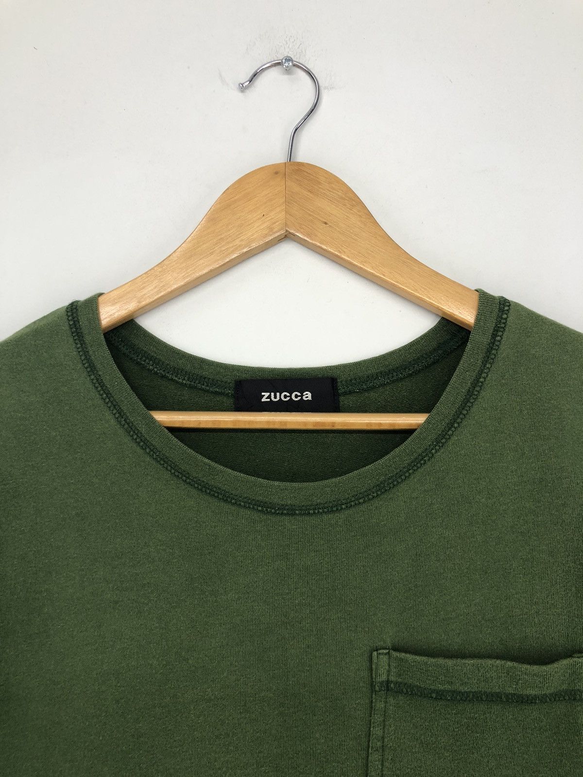 Zucca Cabane De Zucca Single Pocket Faded Green Oversize Tshirt Size US M / EU 48-50 / 2 - 5 Thumbnail