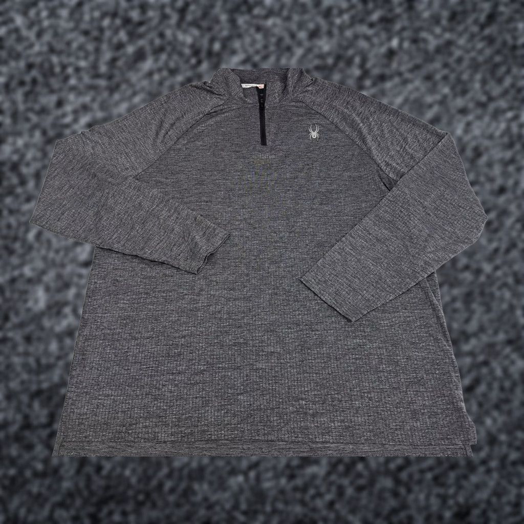Spyder Spyder Mens Active Pro WB 1/4 Zip Pullover Long Sleeve Gray Black XL Casual Outdoor Activewear列表 Size US XL / EU 56 / 4 - 1 Thumbnail