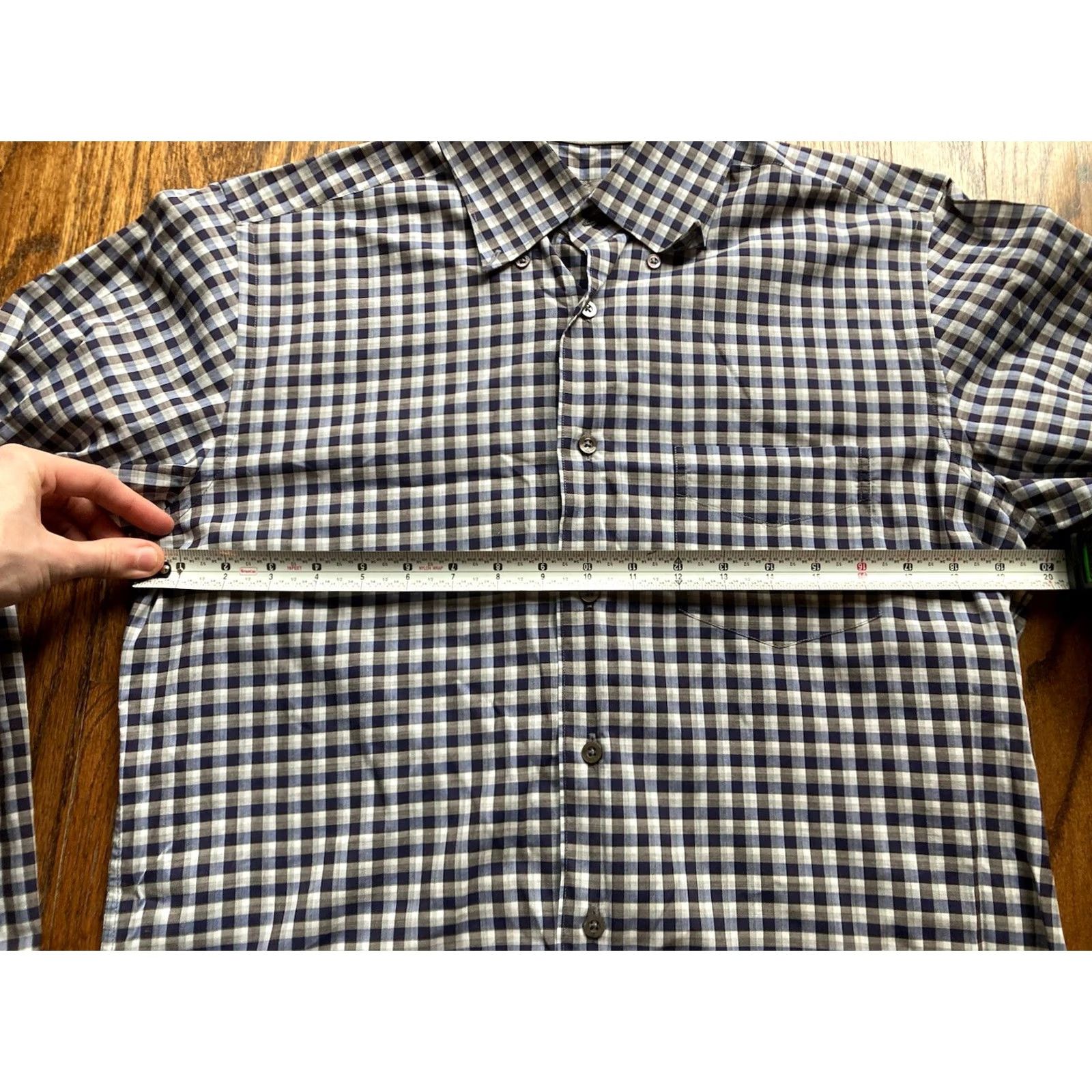 Canali Canali Blue Plaid Long Sleeve Shirt Mens Size M Button Up Made In Italy Size US M / EU 48-50 / 2 - 5 Thumbnail