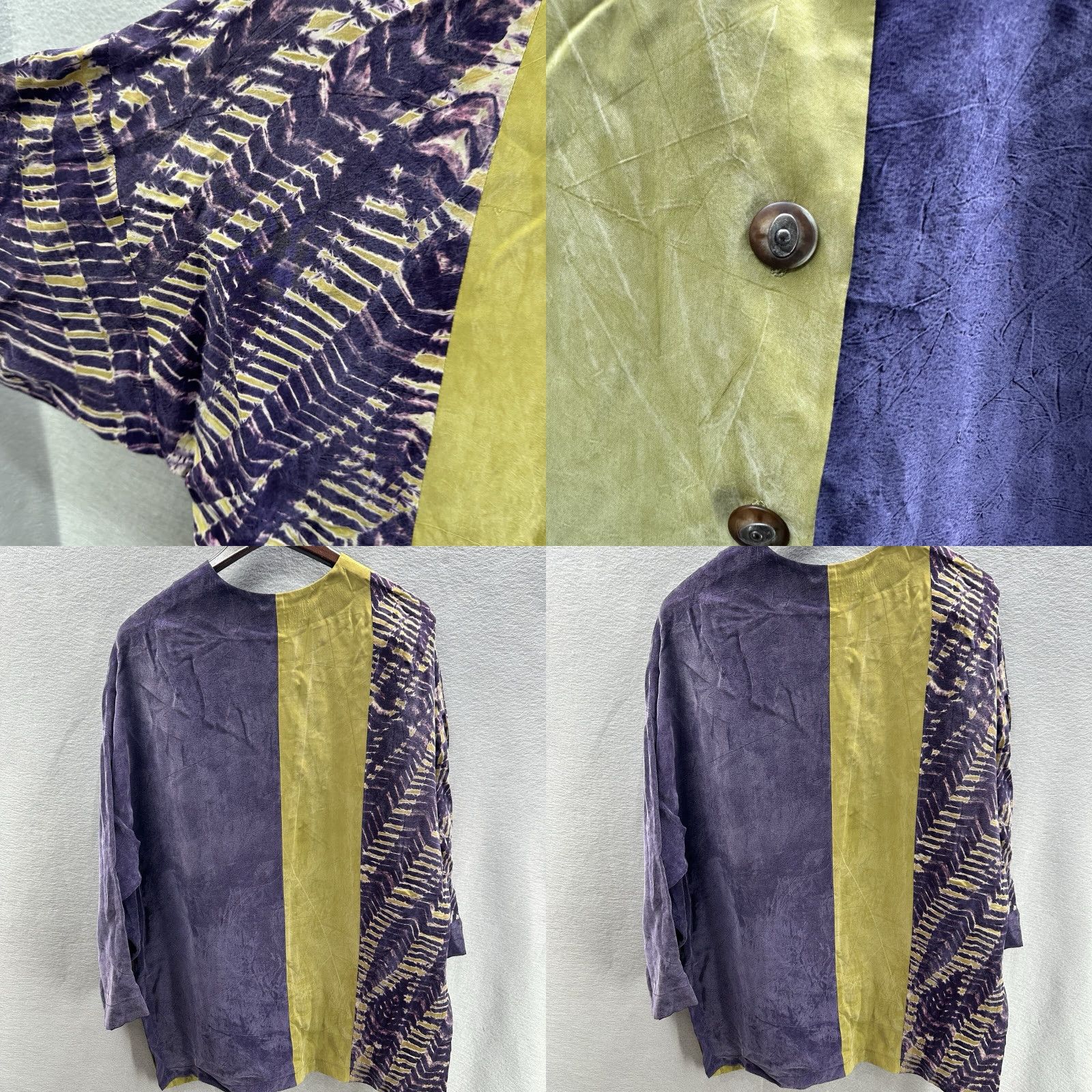 Vintage Melinda Phillips Blouse Womens S Shirt Adult S Purple Bohemian Classic Boho 3/4 Sleeve Geometric Round Neck Size S / US 4 / IT 40 - 8 Thumbnail
