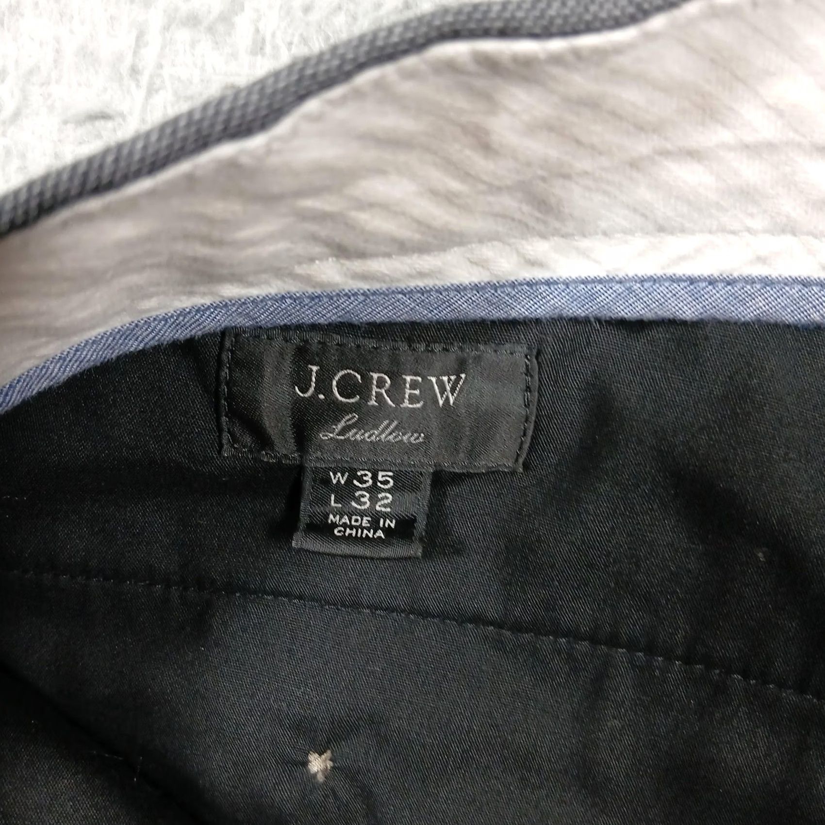 J.Crew J.Crew Ludlow Suit Pants Mens 35x32 Gray Slim Wool Blend Dress Trousers Size 34R - 4 Thumbnail