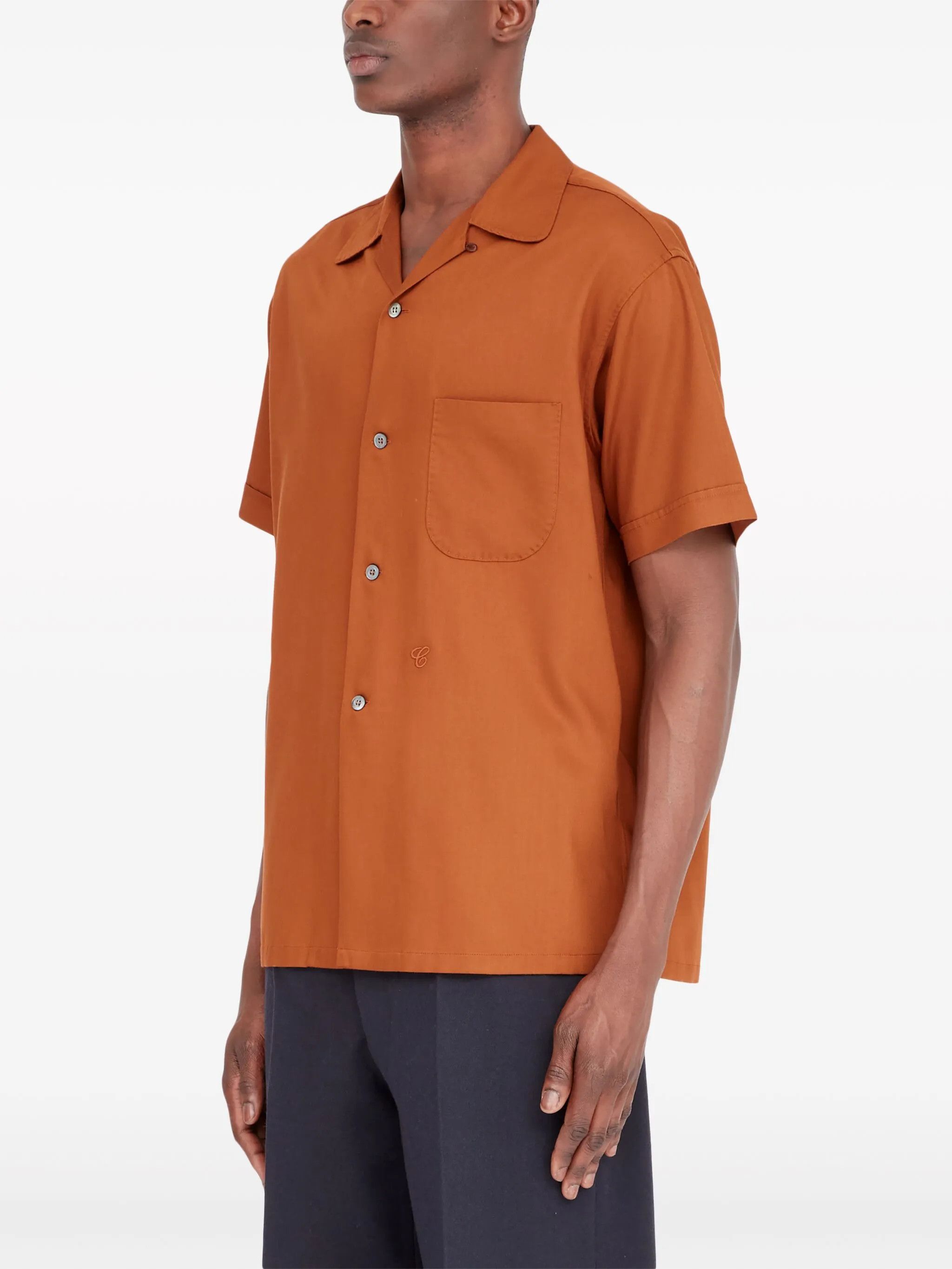 Maison Margiela o1loc1c1125 C Short-sleeved Shirt in Brown Size US M / EU 48-50 / 2 - 6 Thumbnail