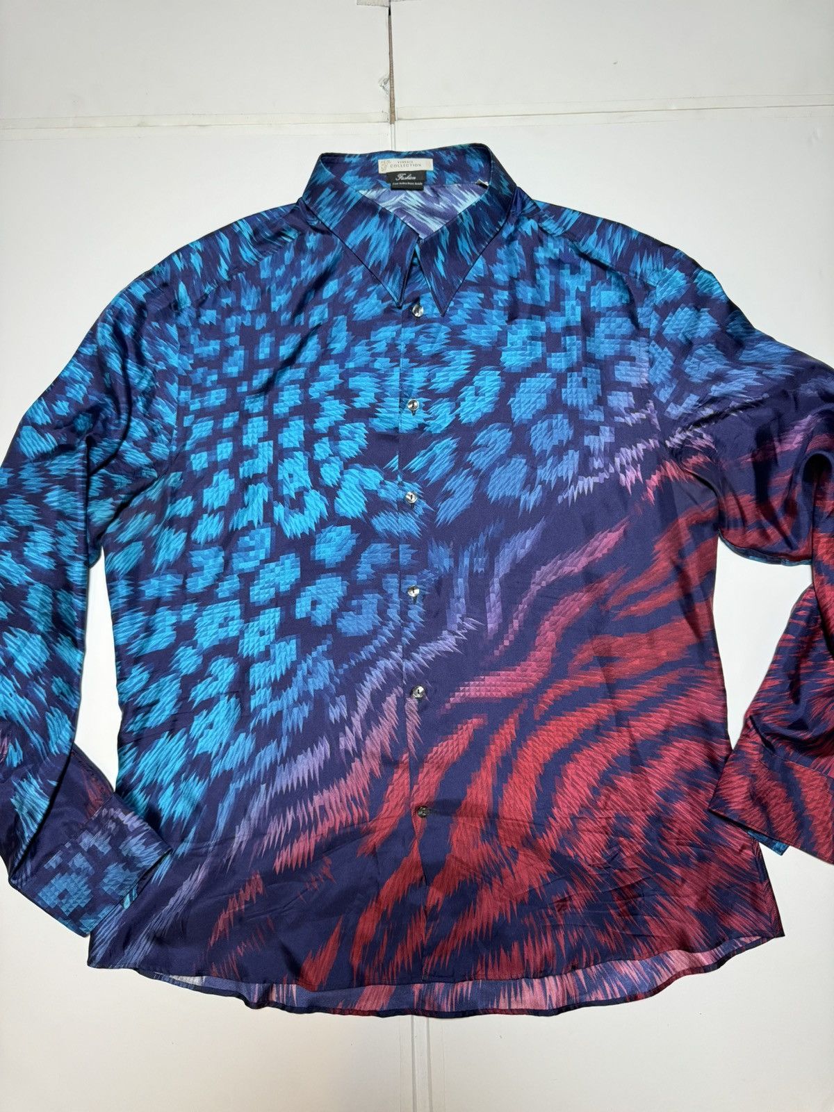 Versace Versace Multi-color Silk Shirt Size US M / EU 48-50 / 2 - 1 Thumbnail