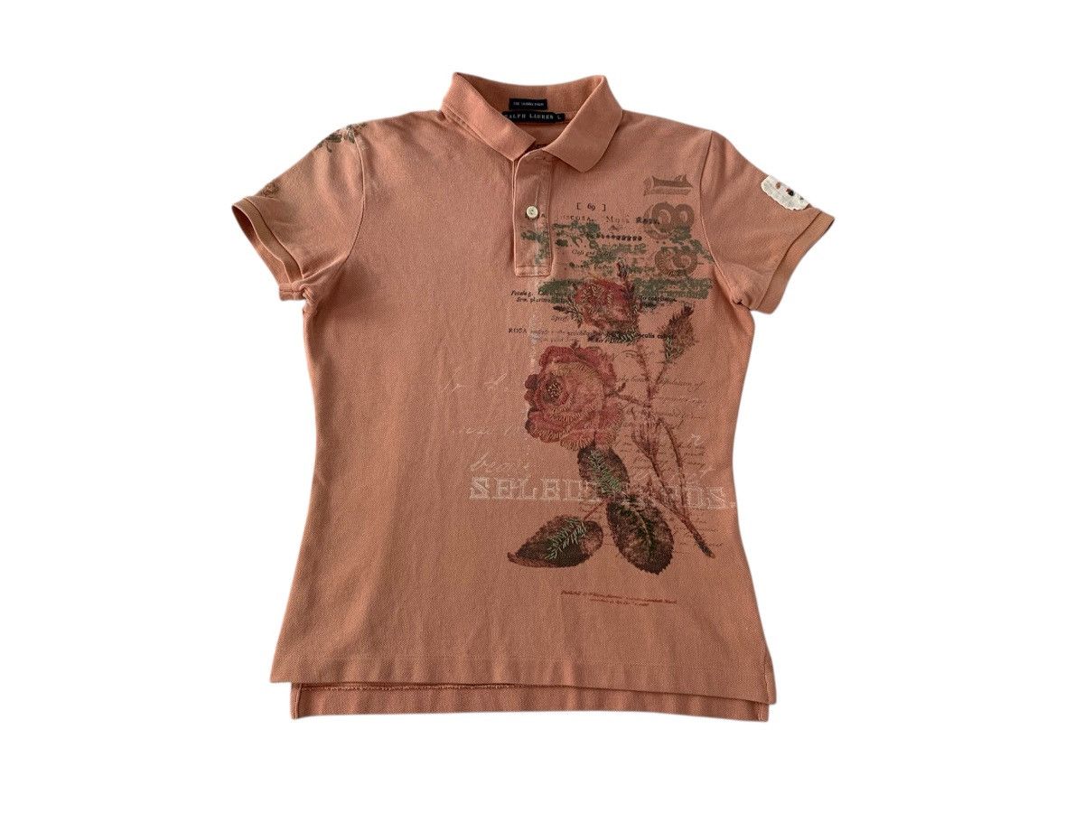 Ralph Lauren Ralph Lauren The Skinny Polo Floral Design Polo Tee T Shirt Size L / US 10 / IT 46 - 1 Thumbnail