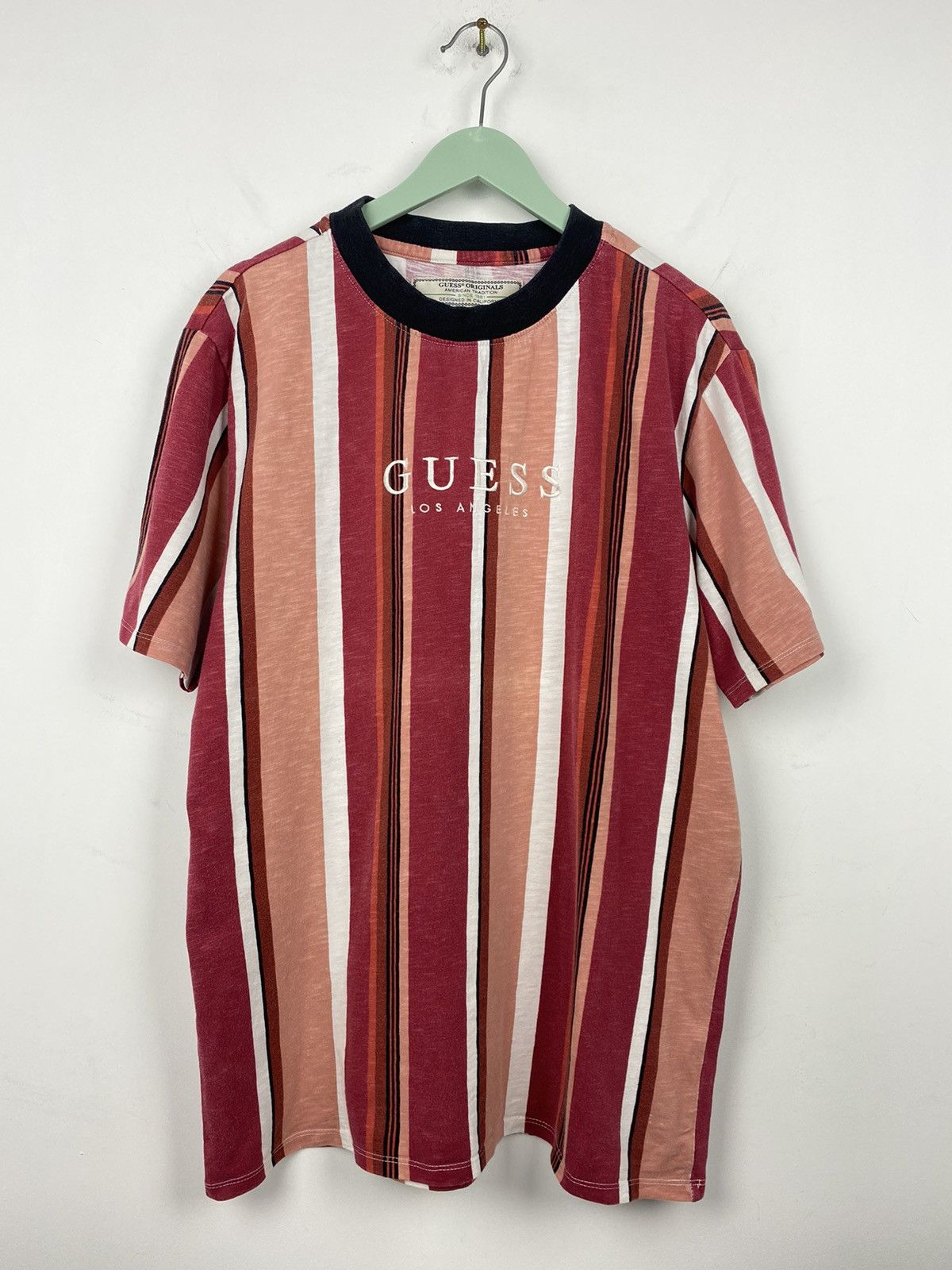 Guess Guess Los Angeles Striped Y2K T Shirt Tee Ed Hardy Stussy Size US M / EU 48-50 / 2 - 1 Thumbnail