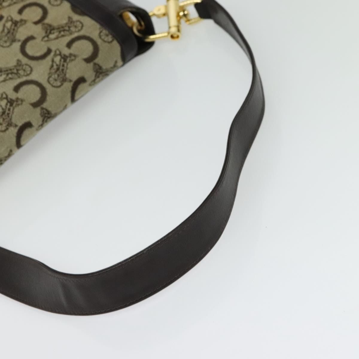 Celine CELINE C Sulky Shoulder Bag Canvas Beige Gold Size ONE SIZE - 7 Thumbnail