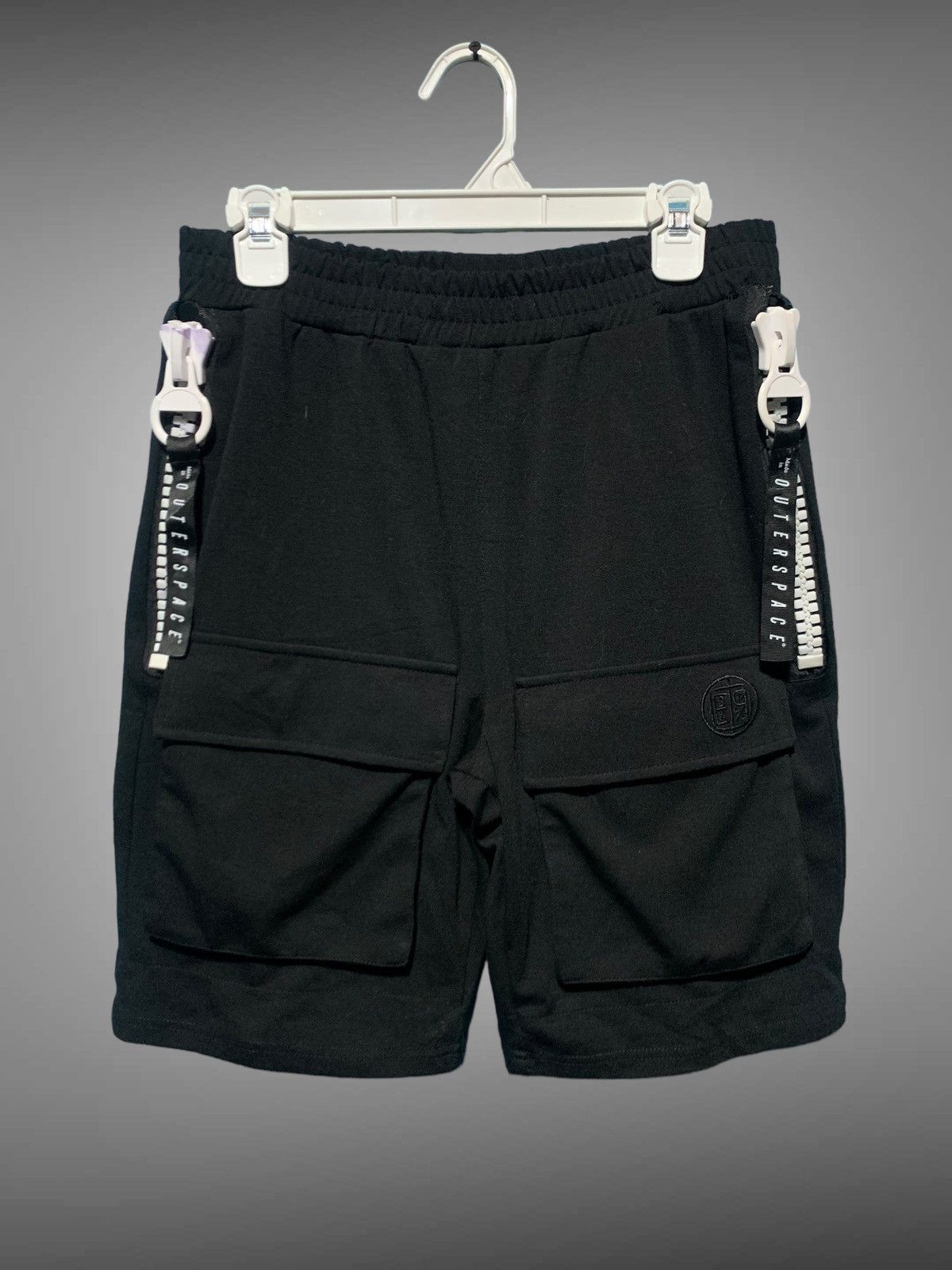Japanese Brand Outerspace multipocket big zip shorts like Rickowens drkshdw Size US 32 / EU 48 - 1 Thumbnail