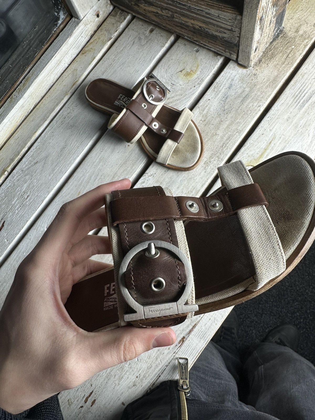 Salvatore Ferragamo RARE❗️Salvatore Ferragamo Women Shoes slides sandals Size US 7 / IT 37 - 8 Thumbnail
