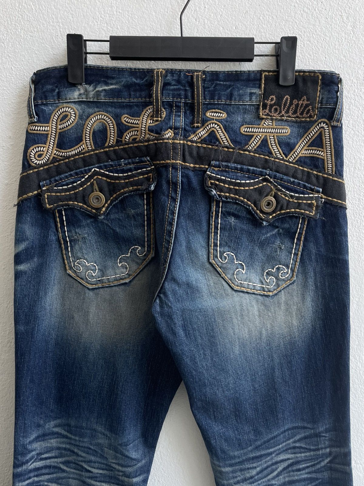 Japanese Brand Vintage Distress Lolita Flared Jeans Size US 33 - 10 Thumbnail