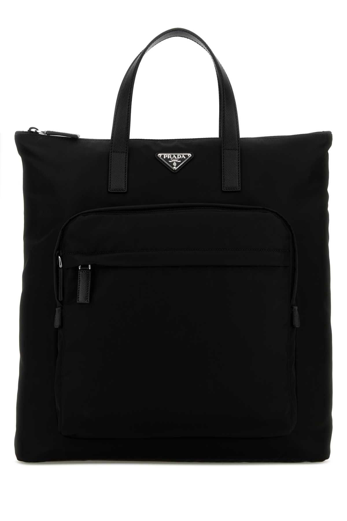 Prada Black Re-Nylon Shopping Bag Size ONE SIZE - 1 Thumbnail