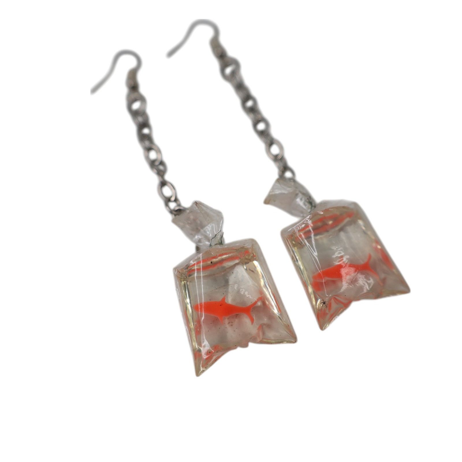 Vintage Vintage Gold Fish Earrings Size ONE SIZE - 3 Thumbnail