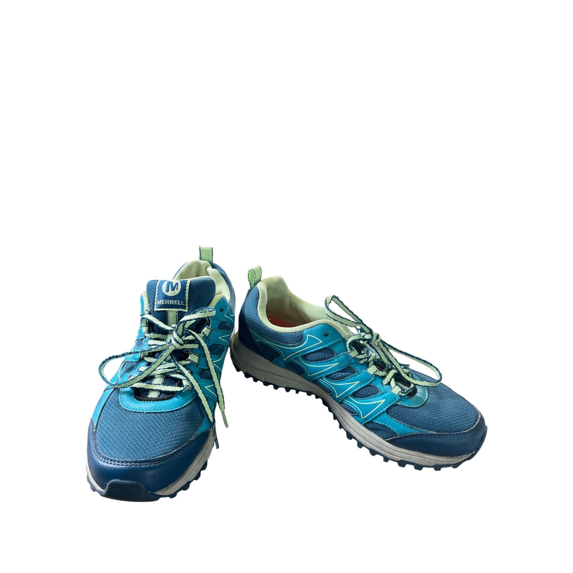 Merrell Womens Blue Green Trail Running Shoes Sneakers Size, Men's (Size 8.5)