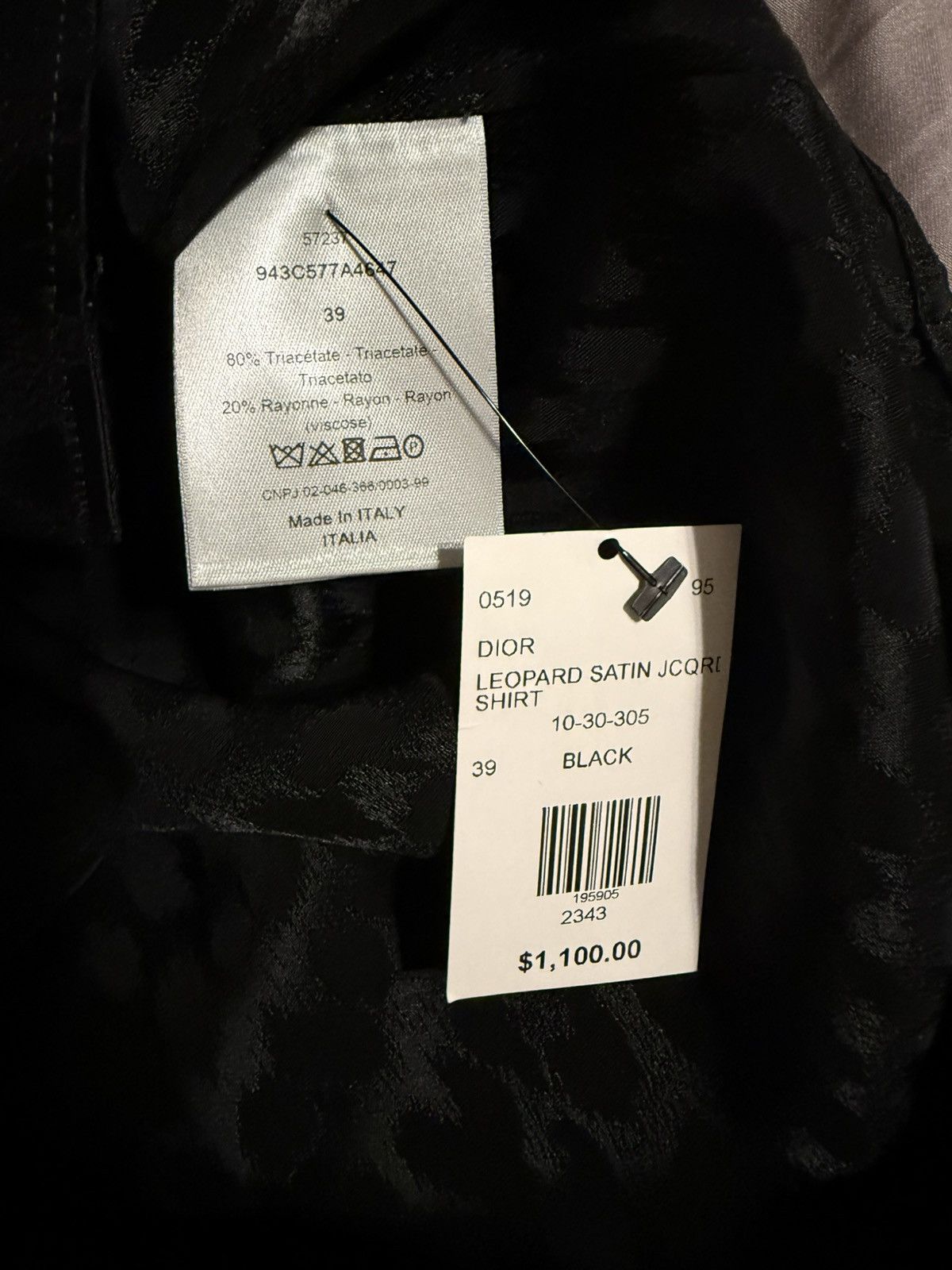 Dior CHRISTIAN DIOR Leopard satin Button up New With Tags Size US L / EU 52-54 / 3 - 2 Thumbnail