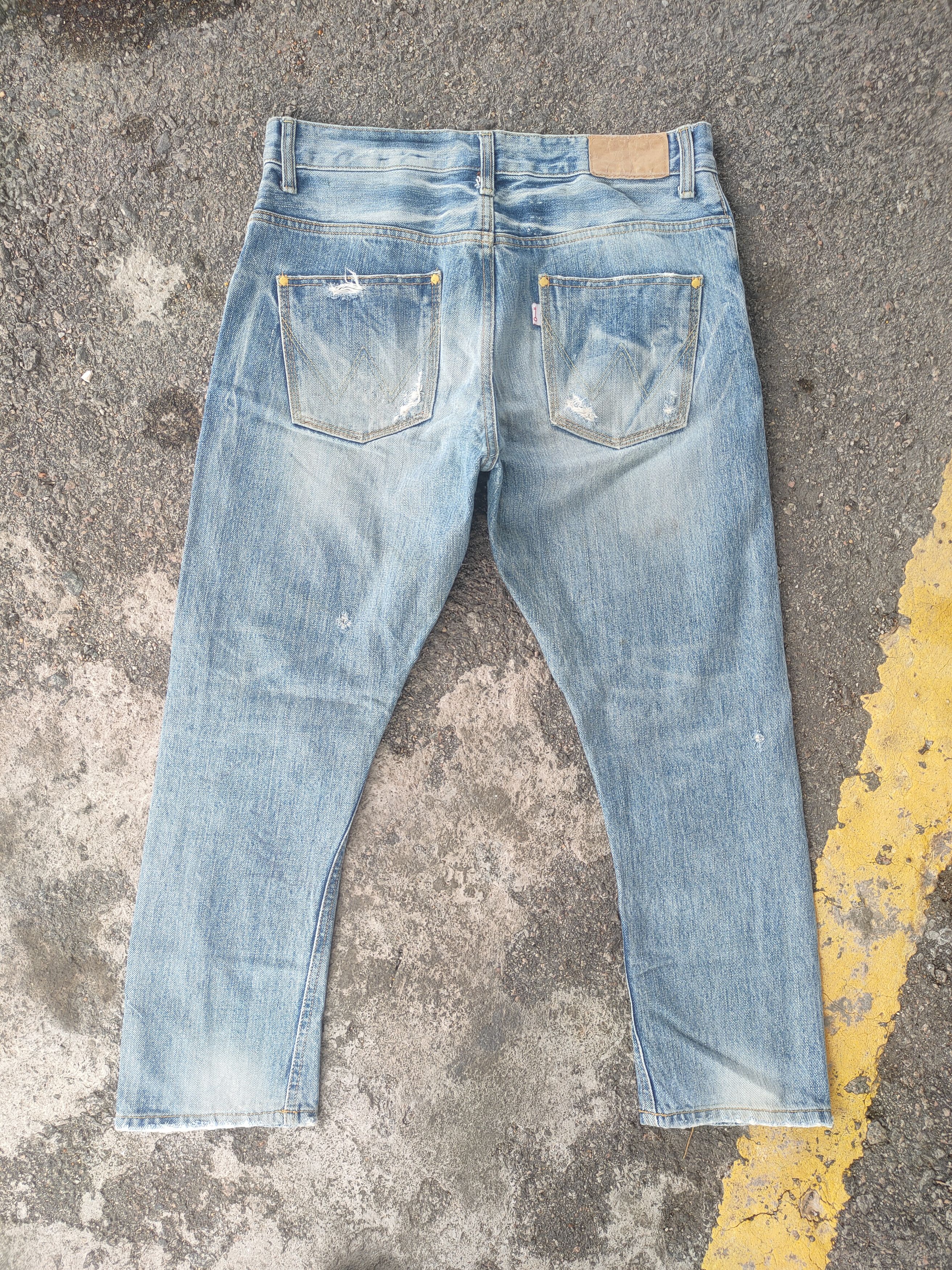 Salvage VINTAGE SELVEGE FADED DISTRESSED JEANS DENIM PANTS Size US 32 / EU 48 - 8 Thumbnail