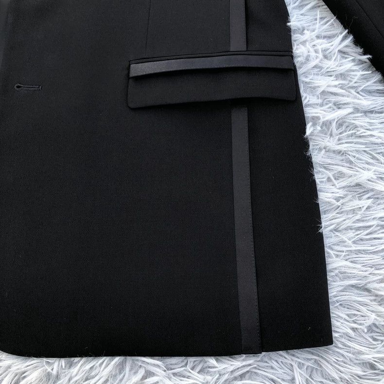 Dior Dior 18fw black fabric patchwork sleeve label suit 2501-Nex Size 48R - 8 Thumbnail