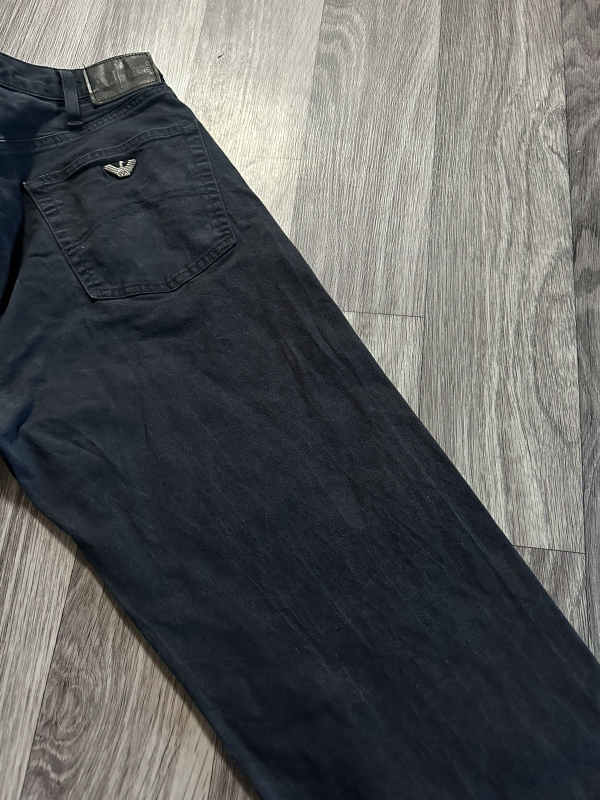 Armani Armani metal logo wide baggy vintage jeans mens size 36 Size US 36 / EU 52 - 7 Thumbnail