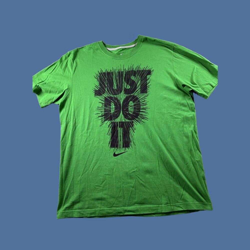 Nike Nike Tee Green JUST DO IT Logo Graphic T Shirt Mens XL Golf Links Size US XL / EU 56 / 4 - 1 Thumbnail