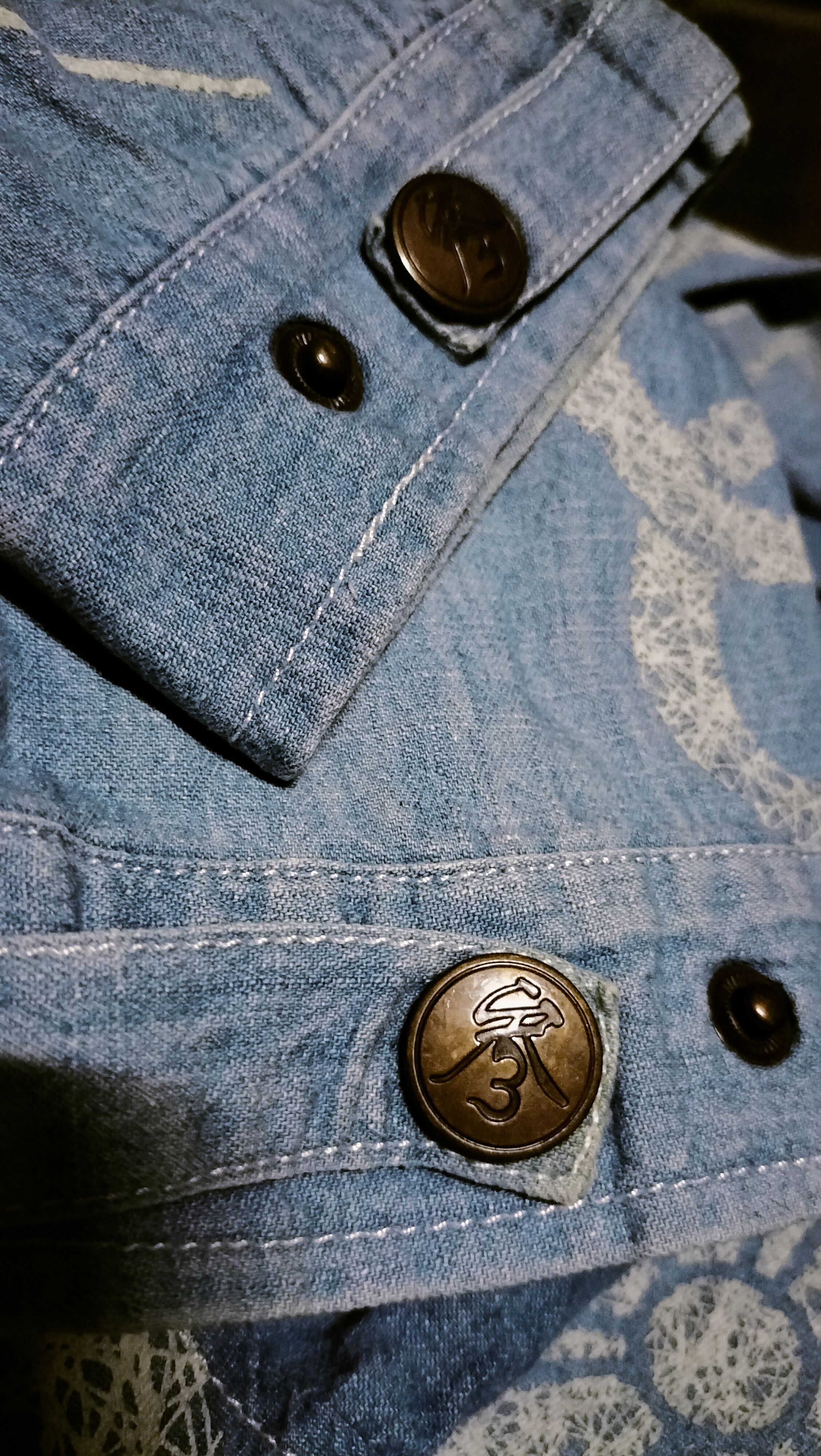Japanese Brand Sanmaruichi Sukajan embroidery Chambray Hoodie Japanese Arts Size US M / EU 48-50 / 2 - 10 Thumbnail