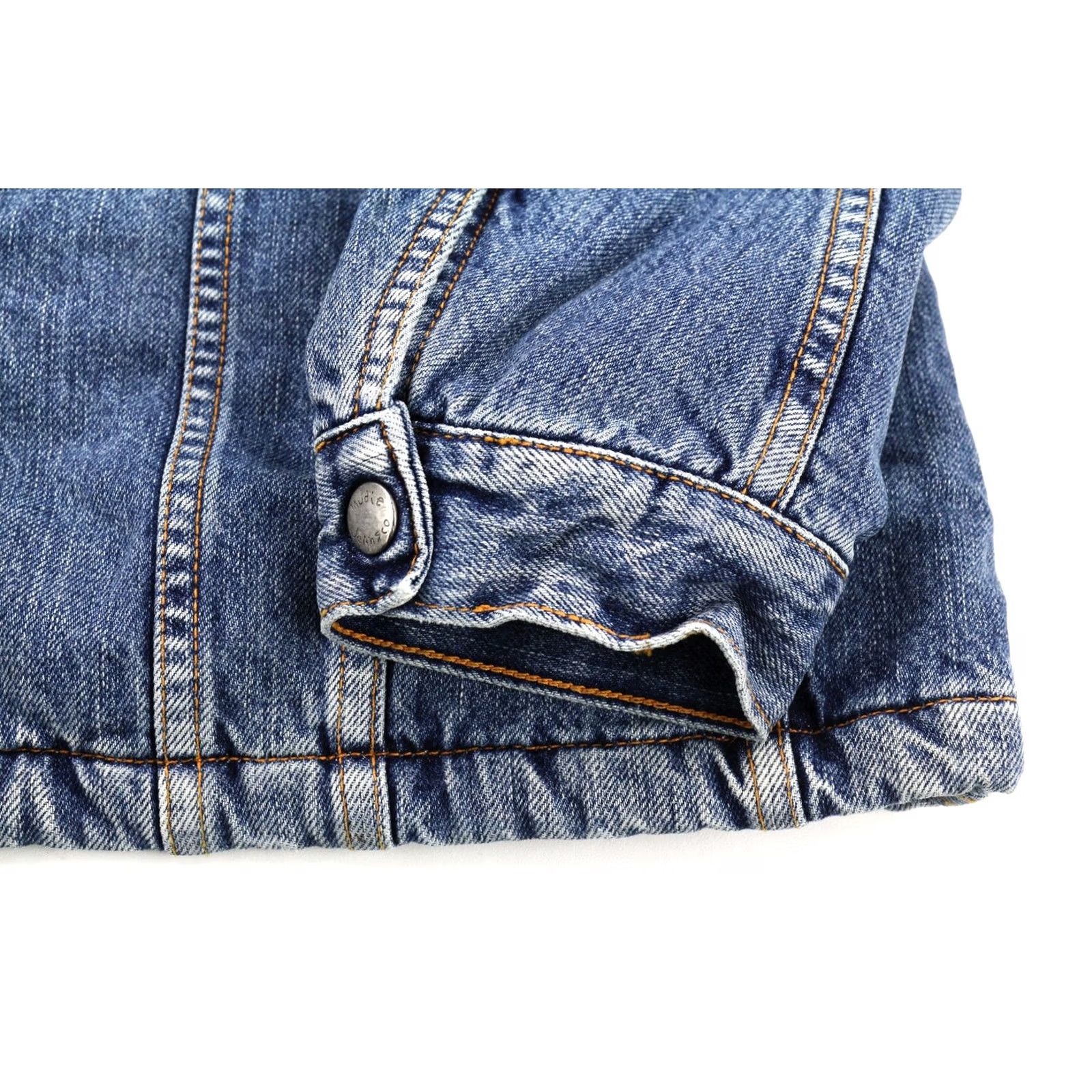 Nudie Jeans NUDIE JEANS Lenny Tangerine Blue Men Jacket Blue Cotton Sherpa Lined Denim M Size US 31 - 7 Thumbnail