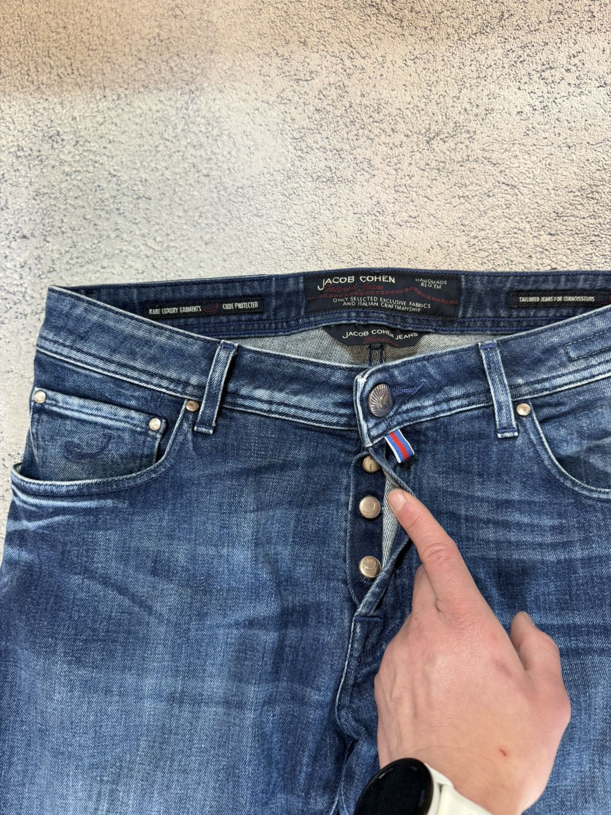 Jacob Cohen Jacob Cohen J622 Comfort Jeans 33 Handmade Dark Wash Denim Size US 33 - 4 Thumbnail