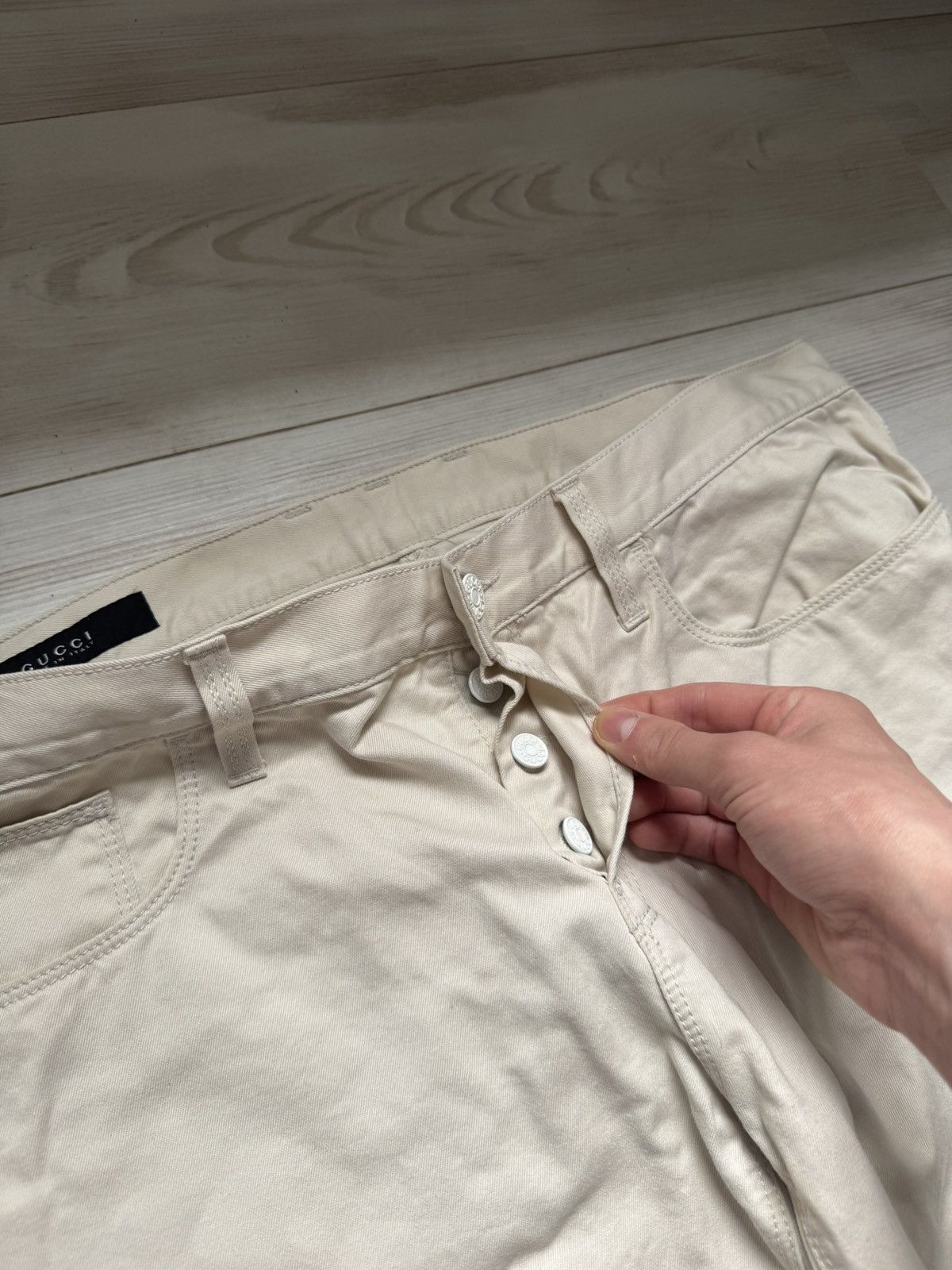 Gucci AW09 cream pants luxury designer Made in Italy