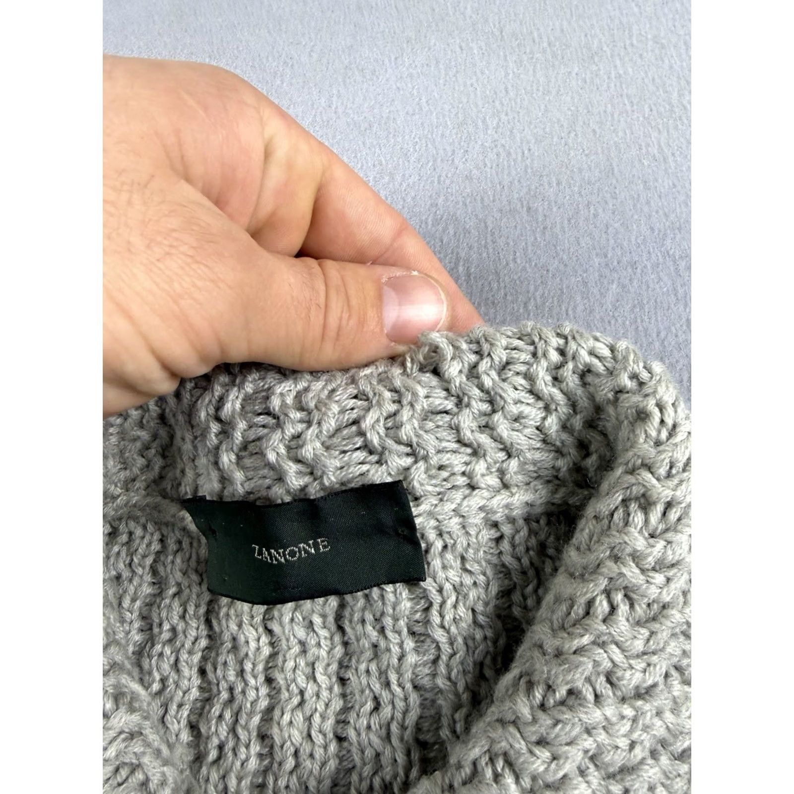 Zanone Zanone Cardigan Women’s Size S Gray Wool Button Up Knit Collar Designer Sweater Long Sleeve Regular Size S / US 4 / IT 40 - 4 Thumbnail