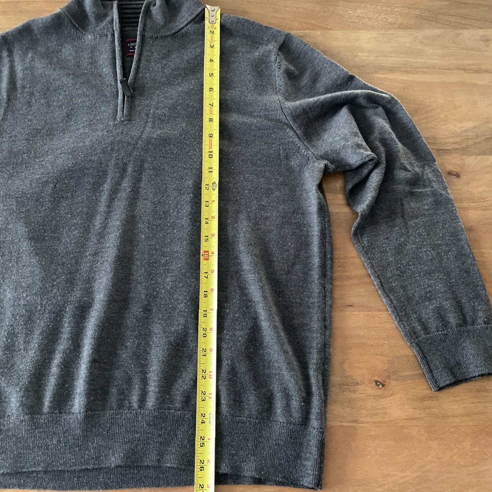 UNTUCKit UNTUCKit Merino Wool 1/4 Zip Sweater Men’s XL Gray Pullover Preppy Top hole Size US XL / EU 56 / 4 - 5 Thumbnail